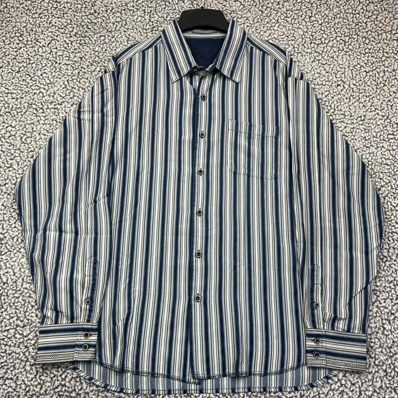 Tommy Bahama Tommy Bahama Shirt Men Striped Button Up 100% Silk XL Size US XL / EU 56 / 4 - 1 Thumbnail