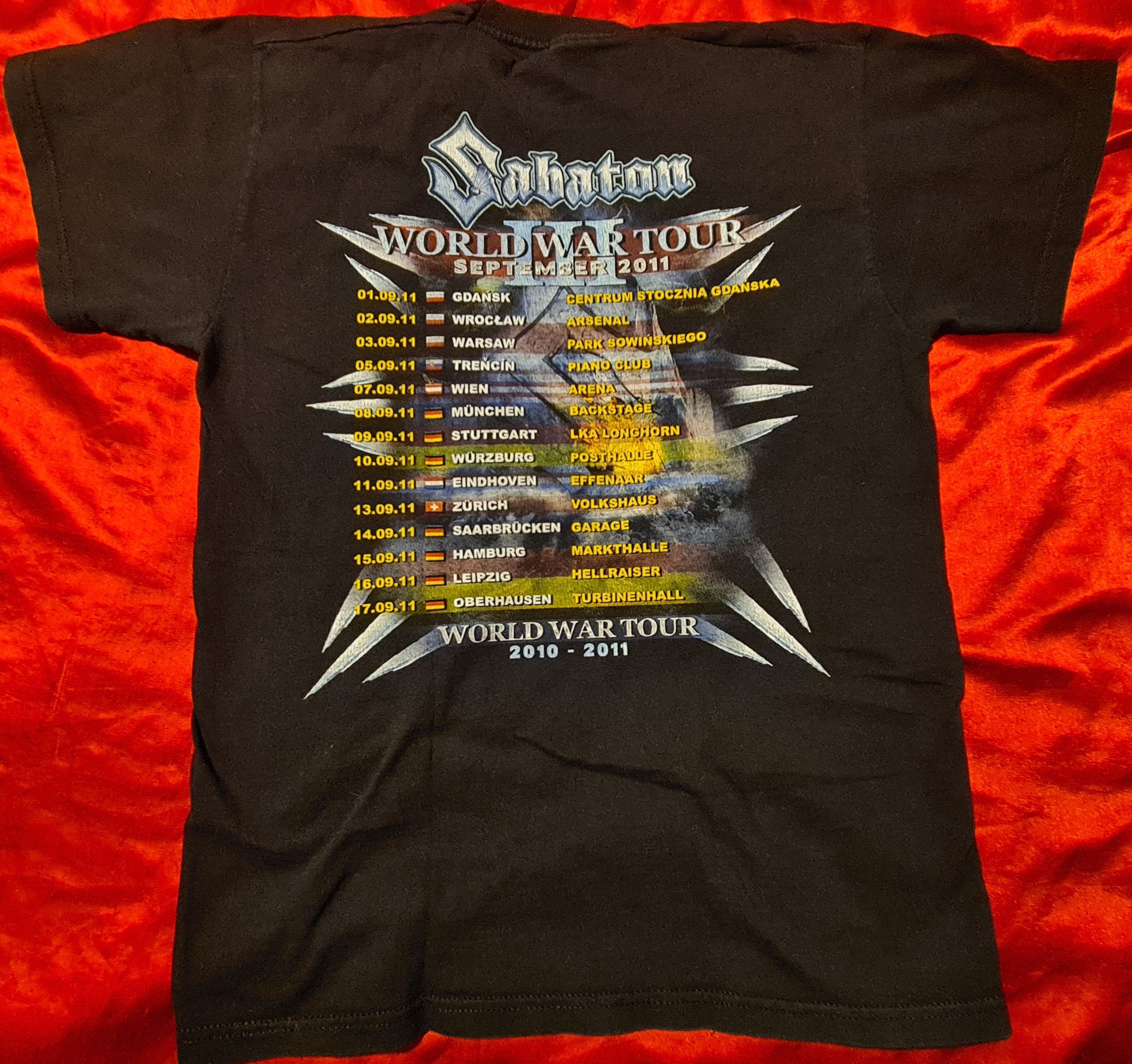 Fruit Of The Loom SABATON World War Tour September 20011 shirt Size US M / EU 48-50 / 2 - 2 Thumbnail