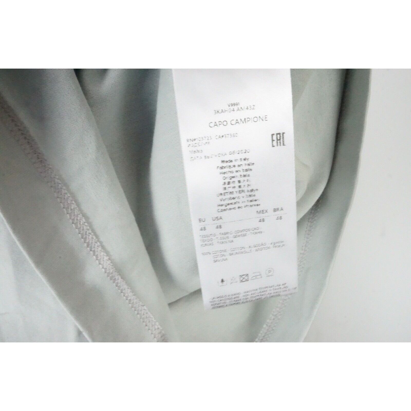 Giorgio Armani Giorgio Armani Black Label Gray Blue Argyle Cotton T Shirt S Size US M / EU 48-50 / 2 - 5 Thumbnail