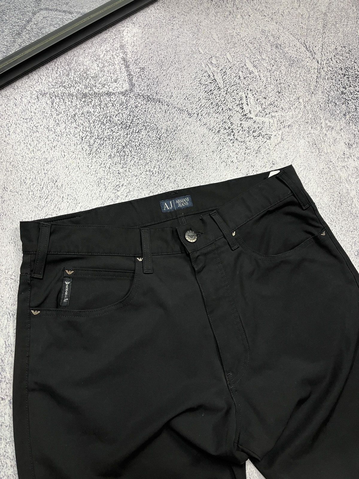 Armani × Giorgio Armani × Vintage Vintage Armani Jeans Metal Logo Classic Pants Rare Luxury Size US 34 / EU 50 - 13 Thumbnail