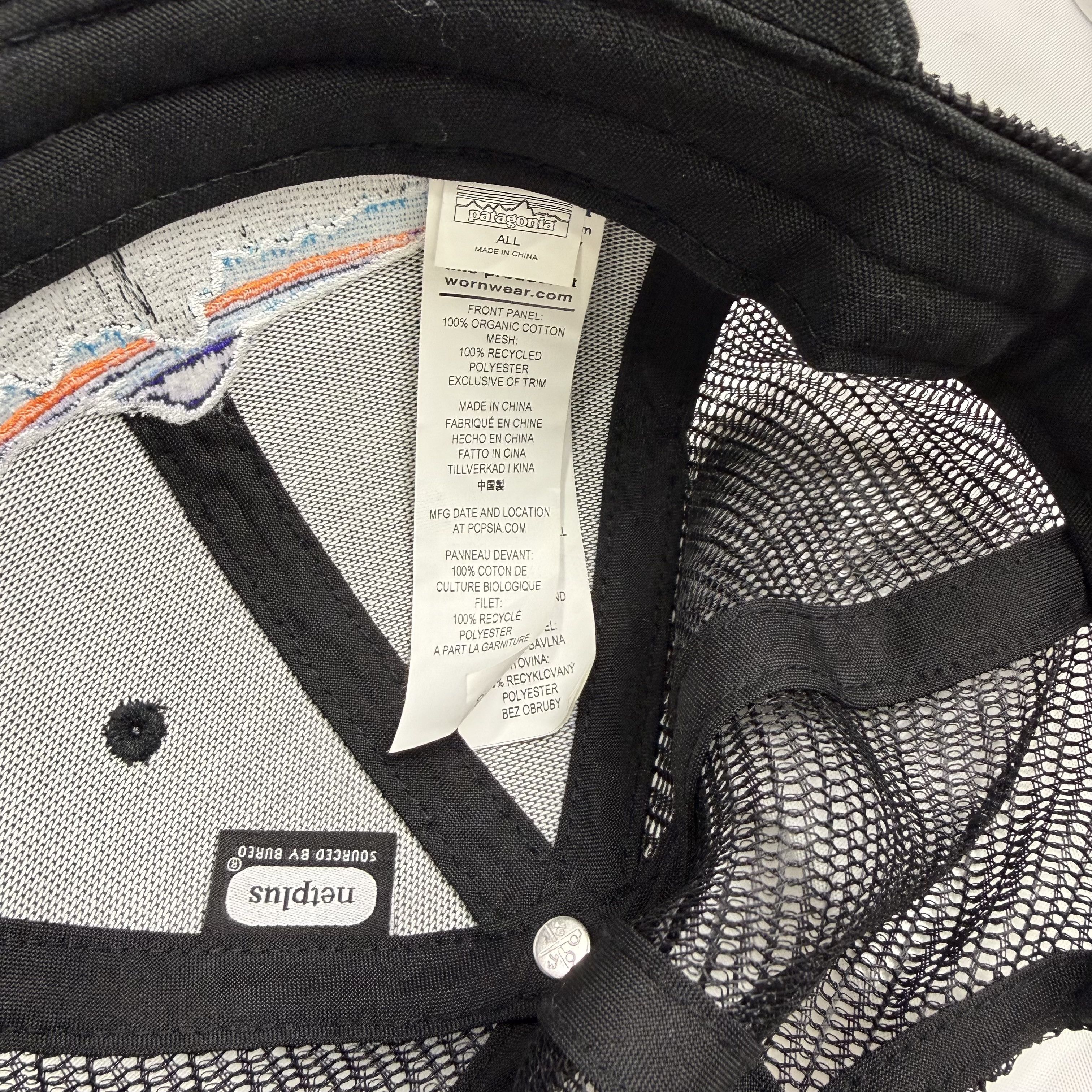 Patagonia Patagonia Fitz Roy Trout Trucker Hat Black Mesh Snapback Cap Size ONE SIZE - 9 Thumbnail