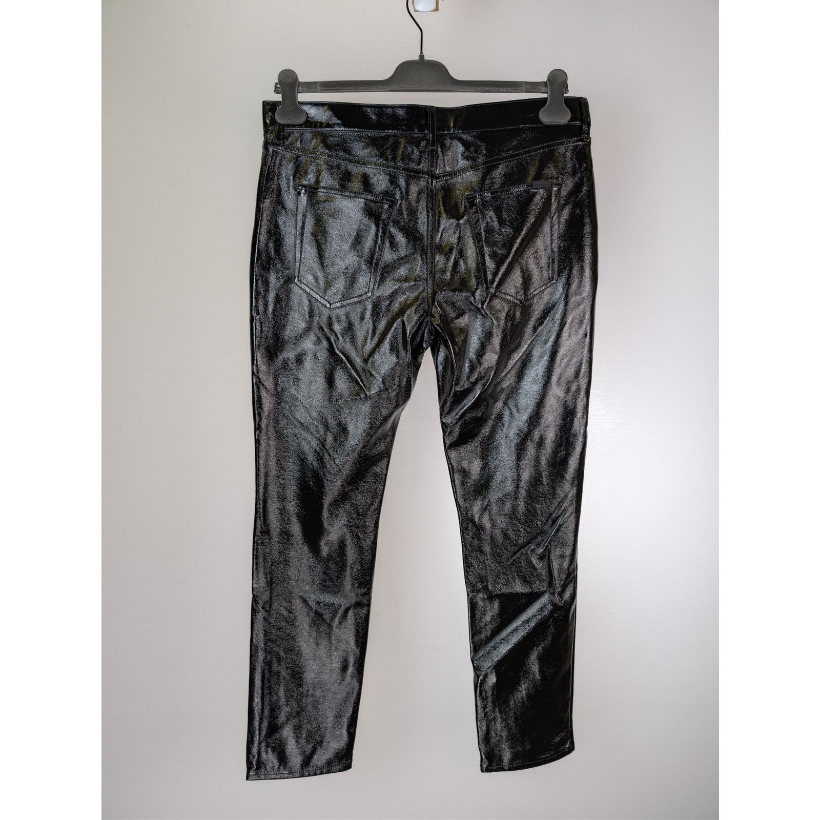 Saint Laurent Paris o1rshd1 Skinny 5 Pocket Med Venice Shiny Lacquered Pants Size US 32 / EU 48 - 17 Thumbnail