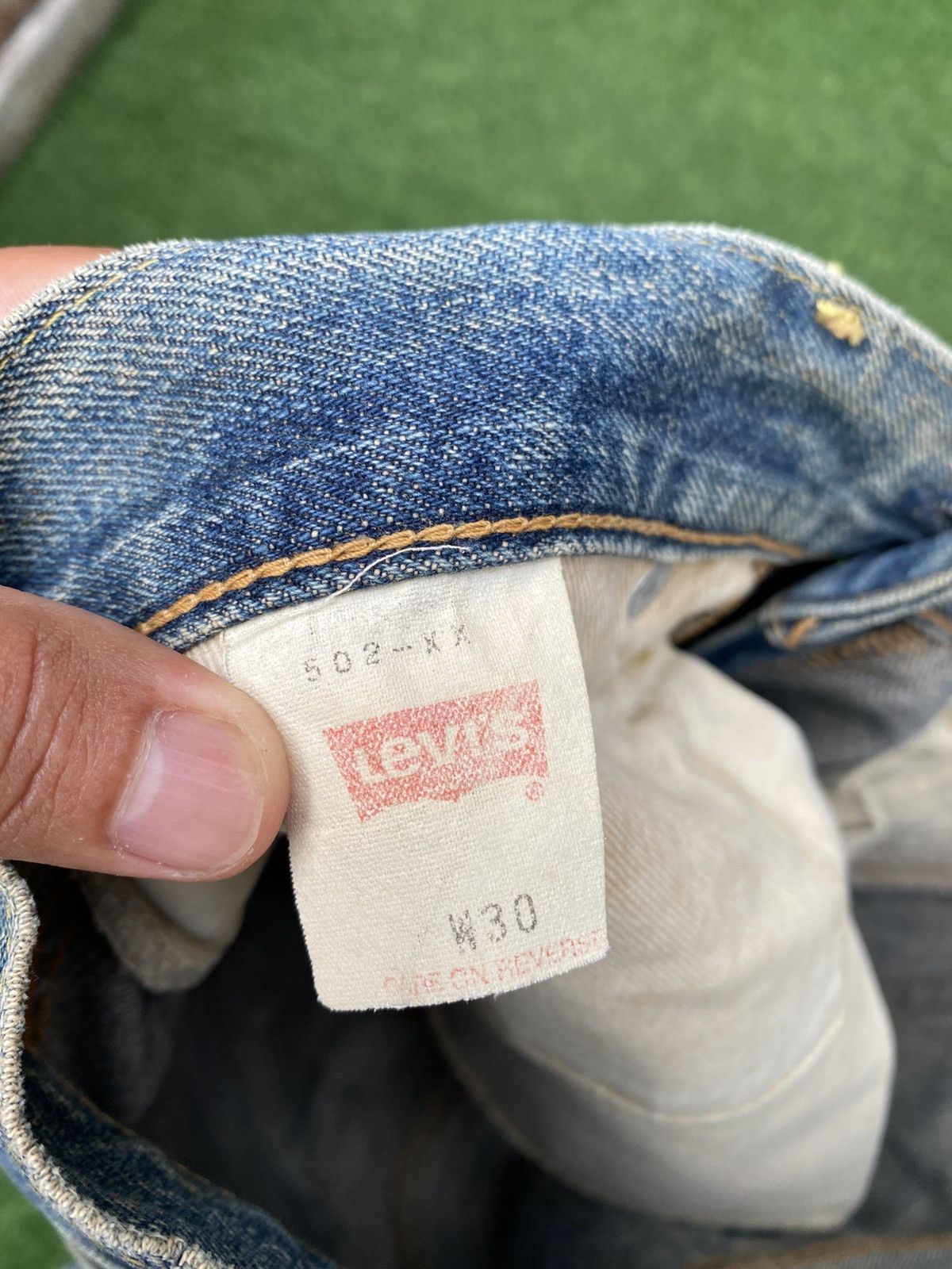 Levi's Vintage Clothing W31x35 Vintage levi's 502 redline big E made in JAPAN Size US 31 - 8 Thumbnail