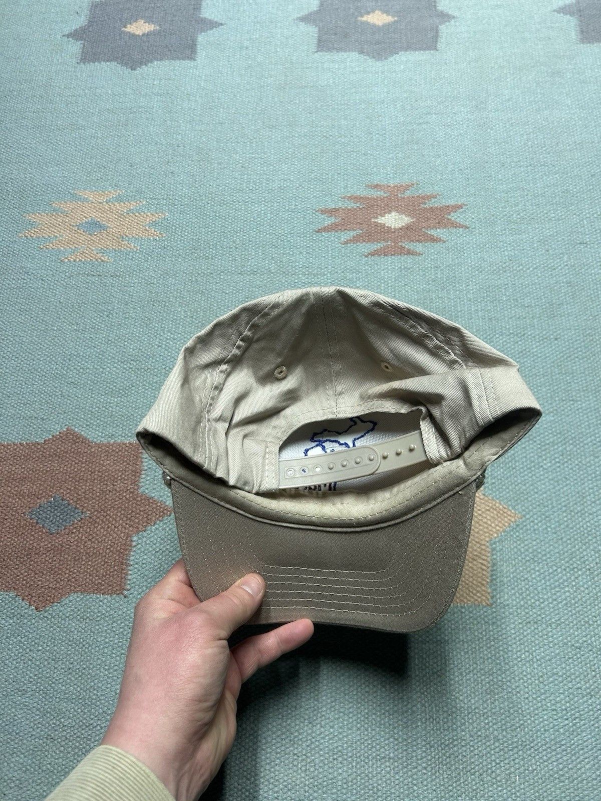 Vintage Vintage SnapBack hat Marion Michigan mitten cotton beige tan Size ONE SIZE - 4 Thumbnail