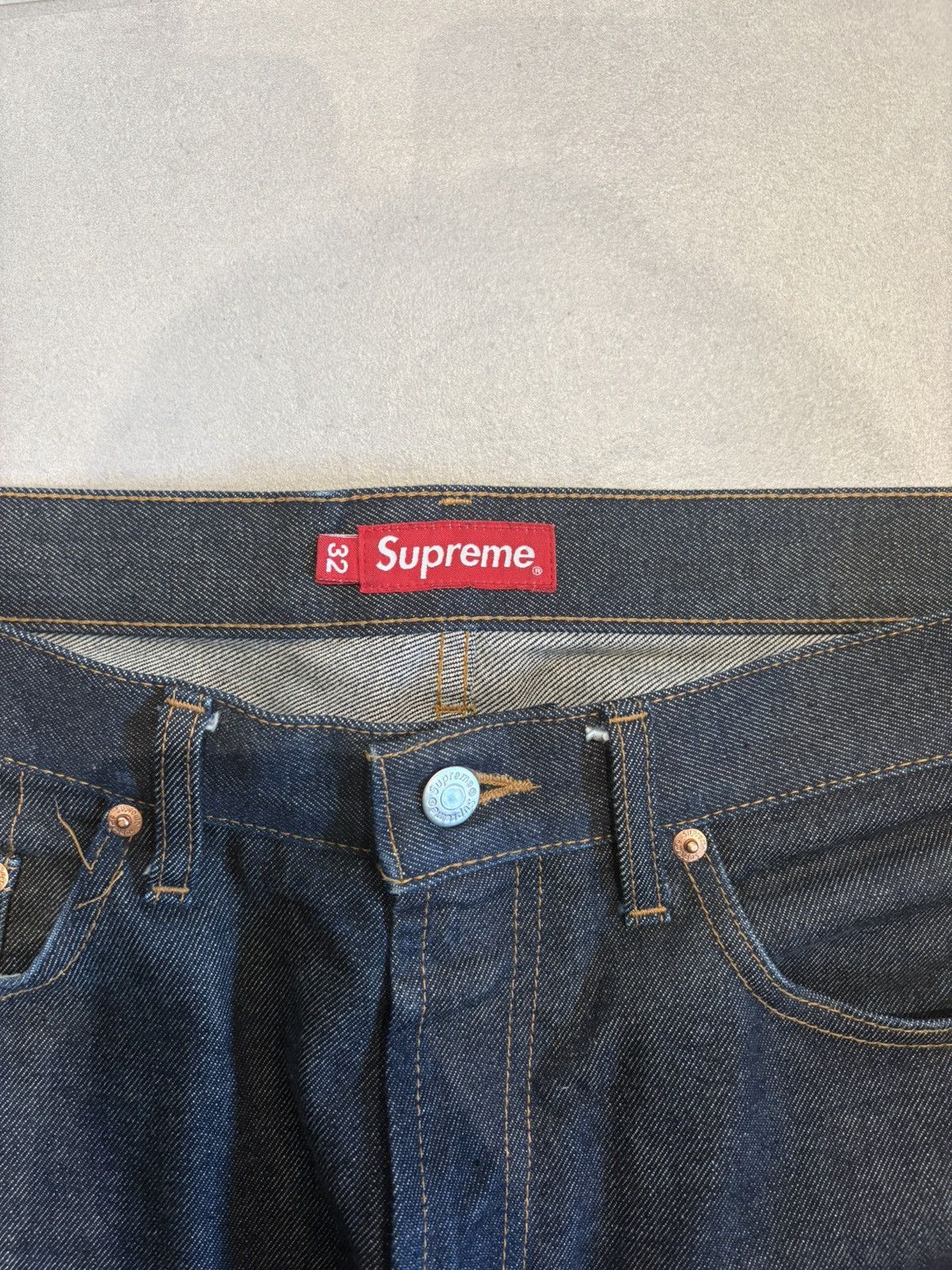 Supreme Supreme Indigo Rigid Baggy Selvedge Jeans Size US 32 / EU 48 - 3 Thumbnail