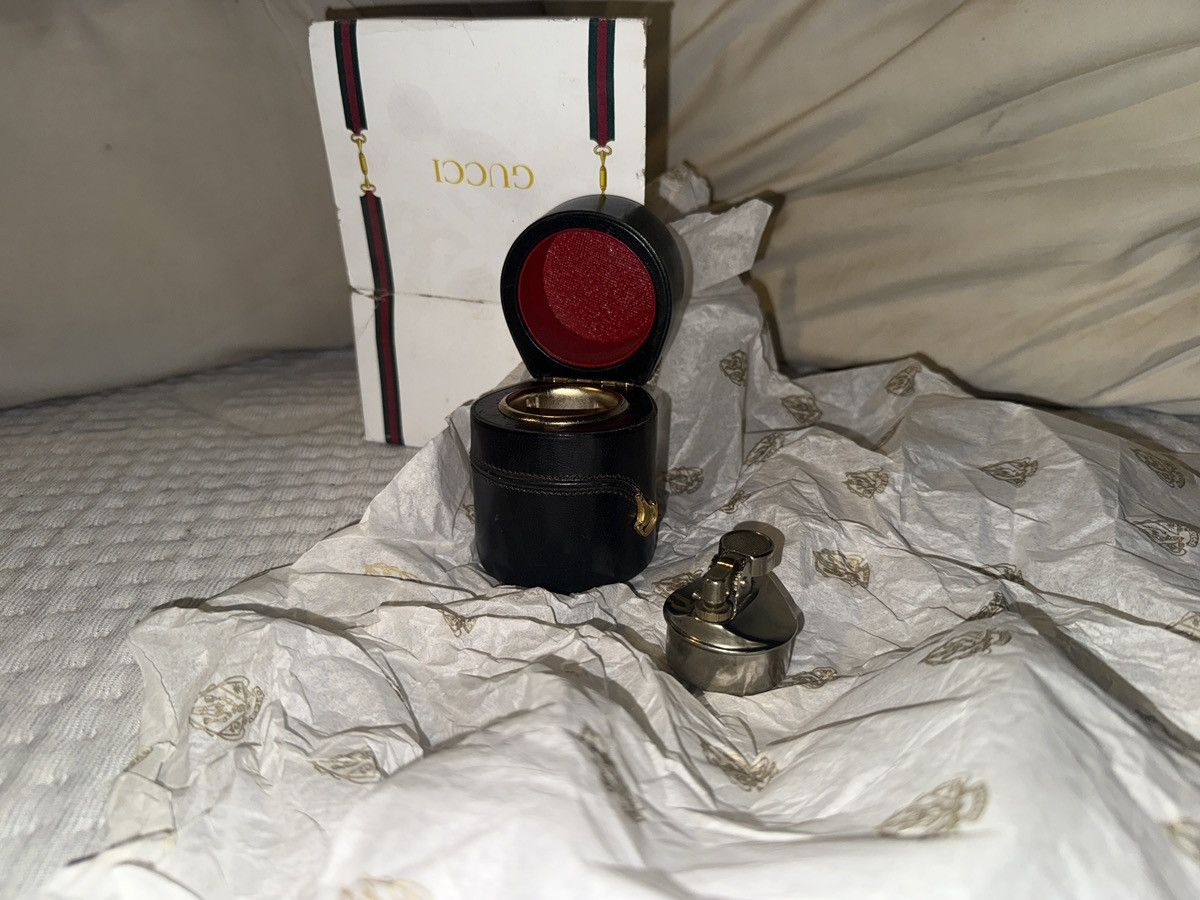 Gucci Gucci 1970s-80s Desk Lighter - Leather Case - Original Box Size ONE SIZE - 2 Thumbnail