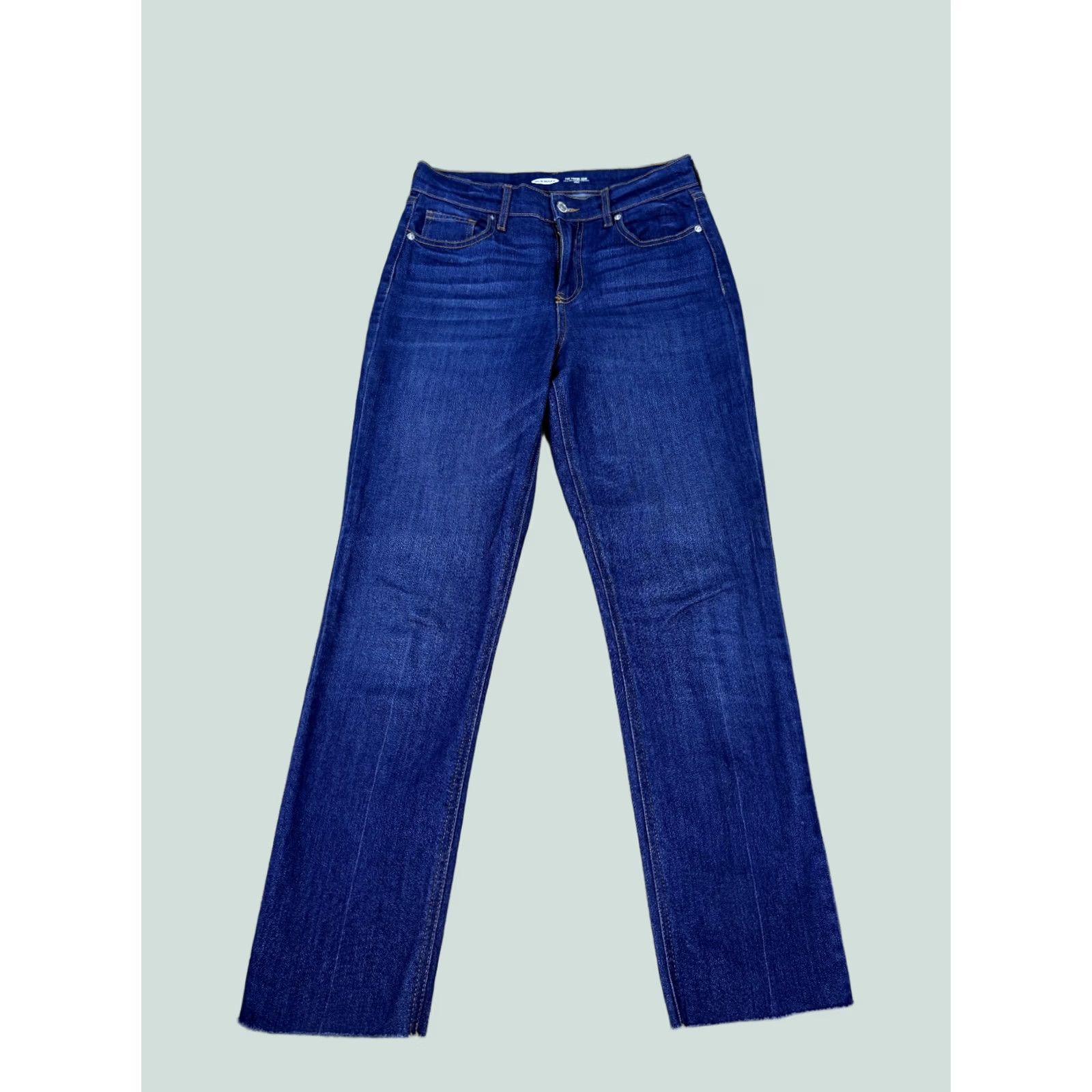 Old Navy Old Navy The Power Jean Womens sz 2 Blue Denim Jeans Ankle Raw Hem Size 26" / US 2 / IT 38 - 1 Thumbnail