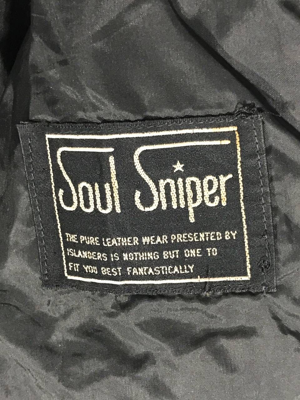 Vintage Soul sniper leather jacket all black Size US XS / EU 42 / 0 - 7 Thumbnail