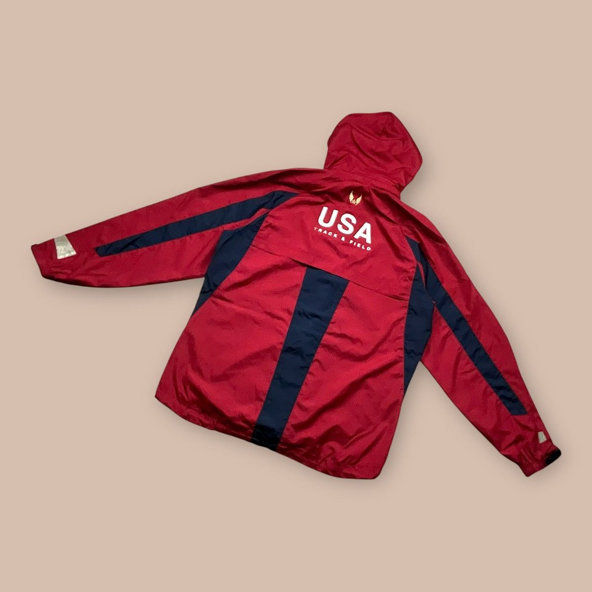 Nike Nike Windbreaker USA Track&Field Y2K Olympic Red Jacket Size US L / EU 52-54 / 3 - 3 Thumbnail