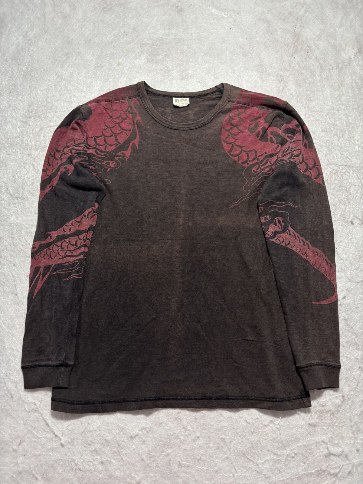 Avirex Vintage Avirex Dragon vs Snake Longsleeve Tshirt Size US M / EU 48-50 / 2 - 2 Thumbnail