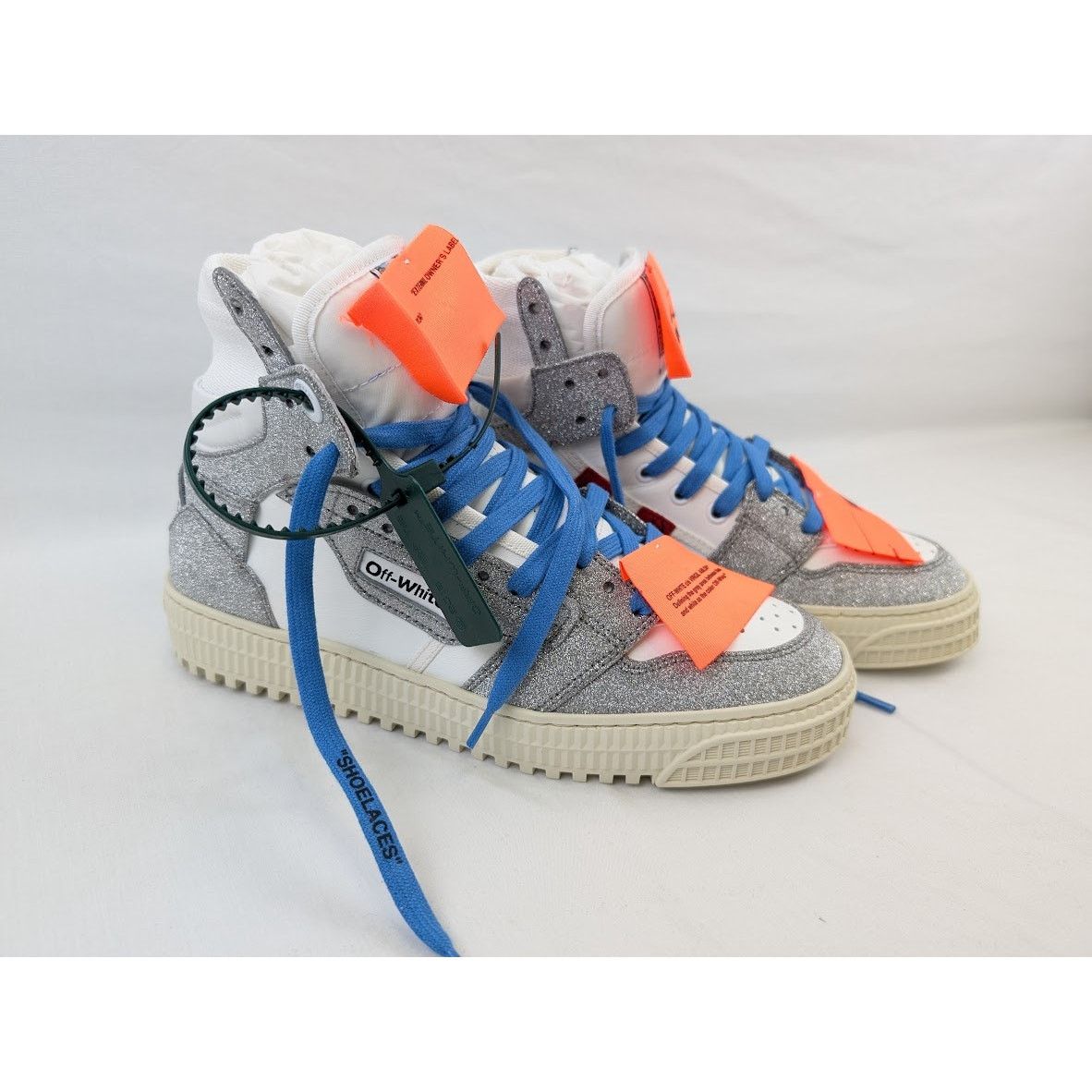Off-White o1rshd1 3.0 Off Court Special Glitter Hi Top Sneakers Size US 8 / IT 38 - 12 Thumbnail