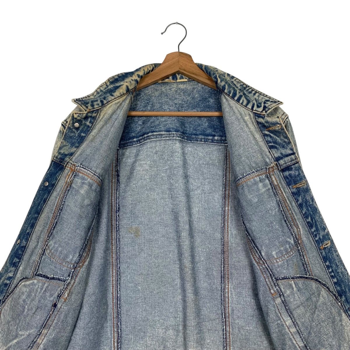 Vintage 90's MECHLIN Stone Wash Trucker Denim Jacket #2498-C112 Size US M / EU 48-50 / 2 - 12 Thumbnail