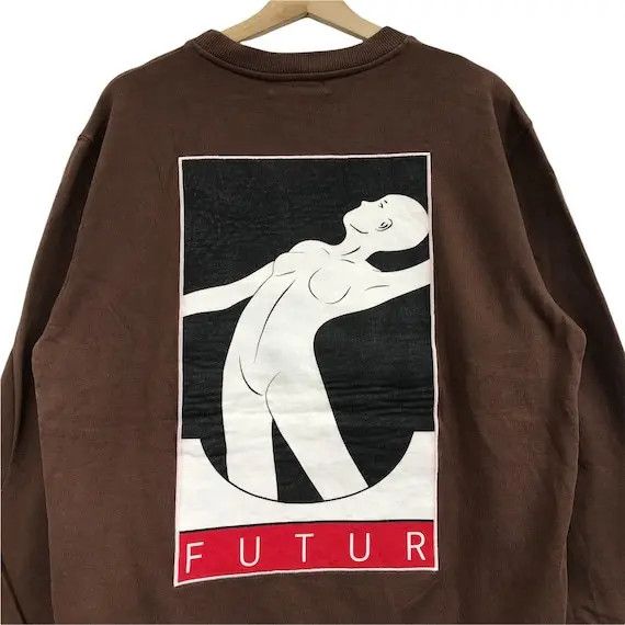 Vintage Vtg FUTUR PARISIAN LABEL Art Naked Nude Sweatshirt Pullover Size US XL / EU 56 / 4 - 4 Thumbnail
