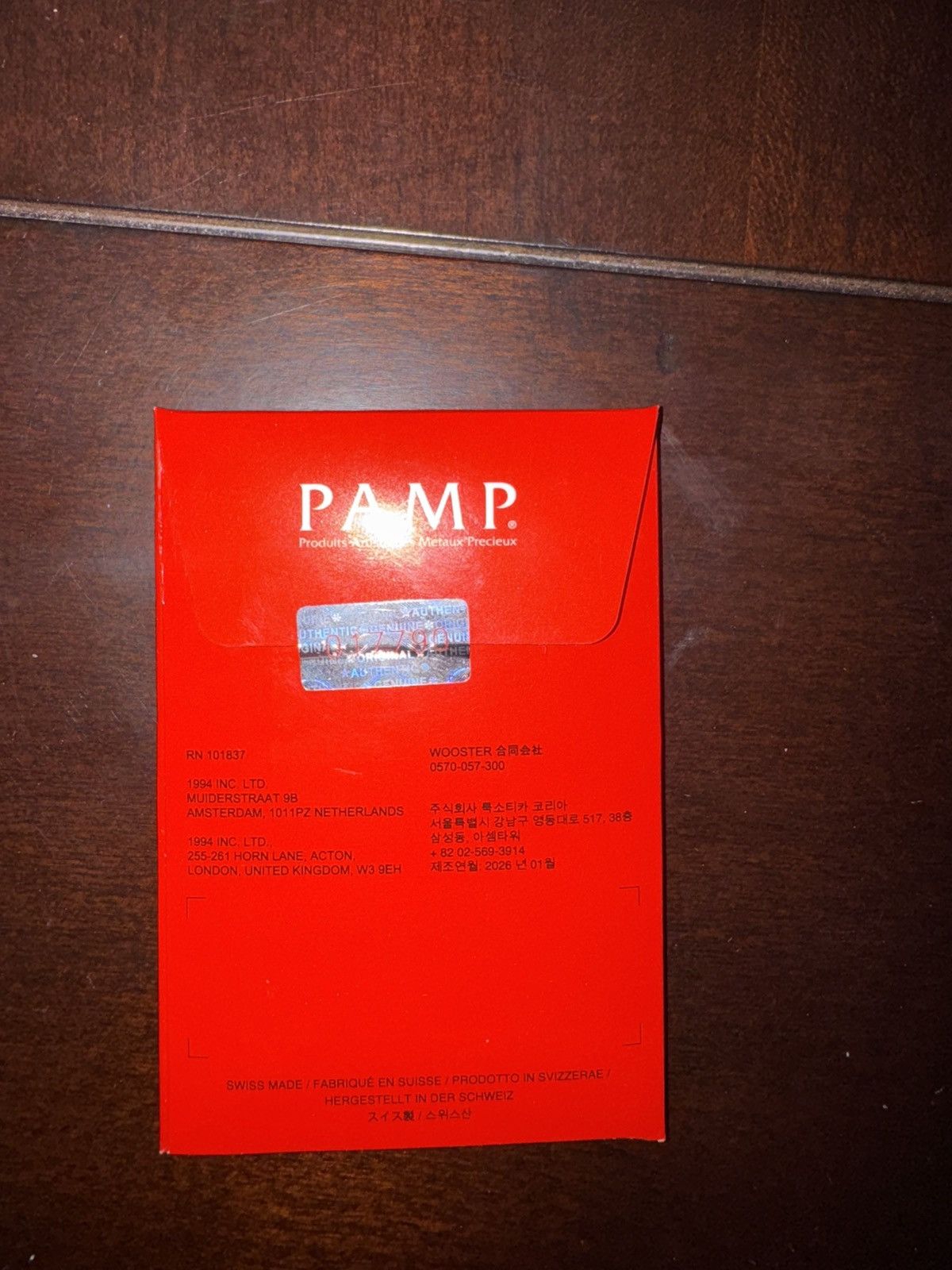 Supreme Supreme PAMP Suisse 1g gold Size ONE SIZE - 5 Thumbnail