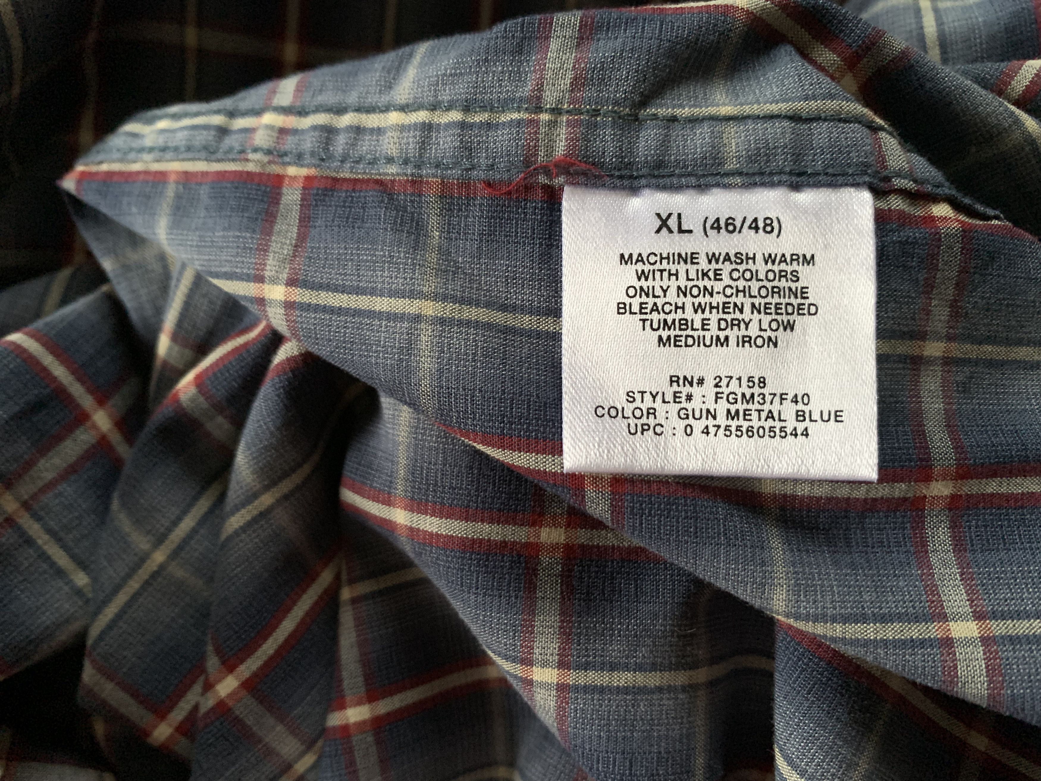 Faded Glory × Flannel Faded Glory Cotton Plaid Long Sleeve Shirt Size US XL / EU 56 / 4 - 6 Thumbnail