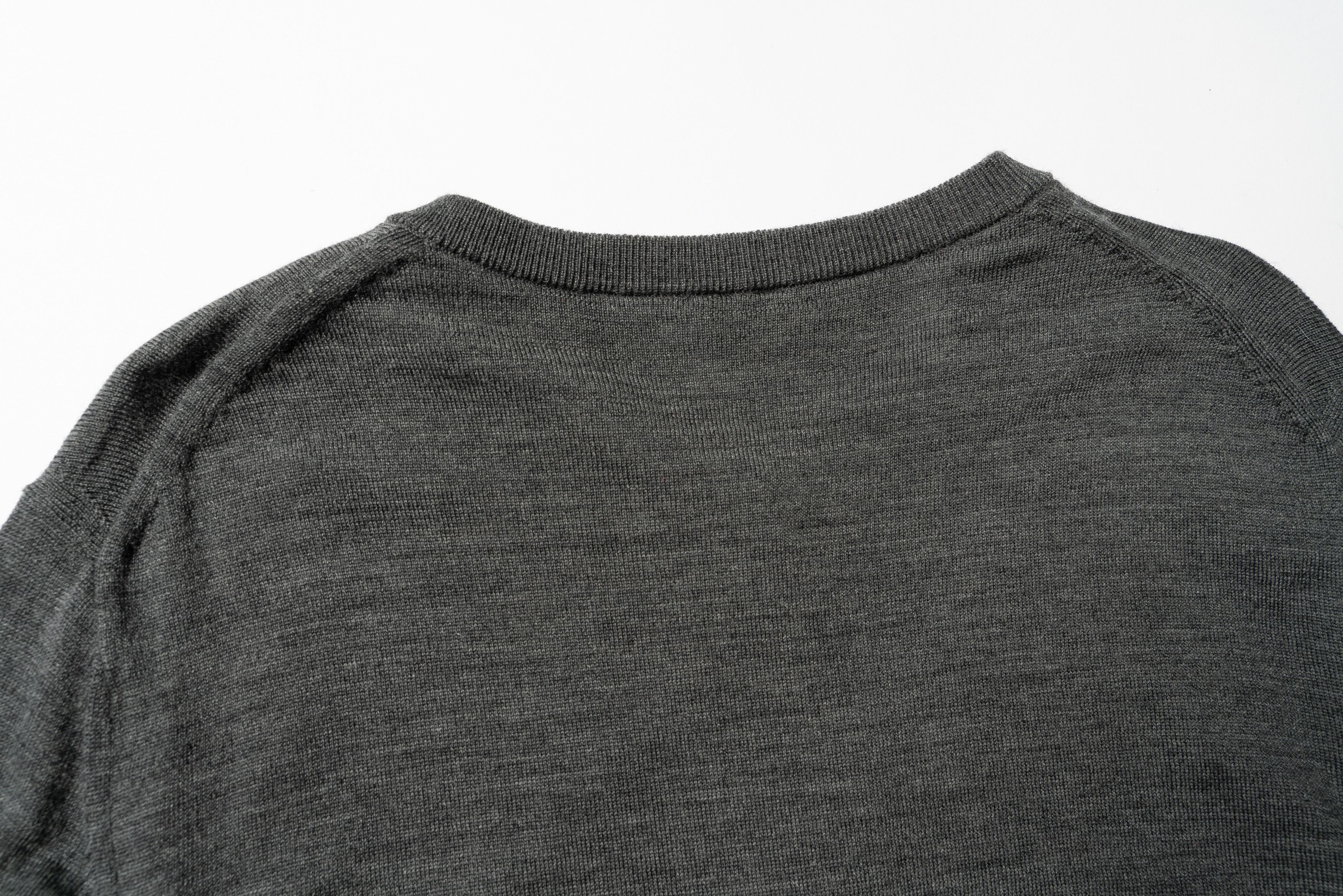 Arket 🔴 ARKET Grey Wool Cardigan Crew Neck Size M / US 6-8 / IT 42-44 - 12 Thumbnail