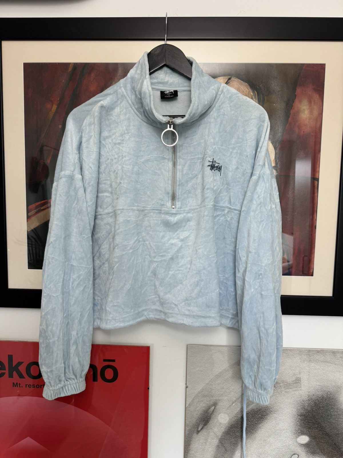 Stussy Stussy Australia Unisex Cropped Boxy Half Zip Light Fleece Size US S / EU 44-46 / 1 - 1 Thumbnail