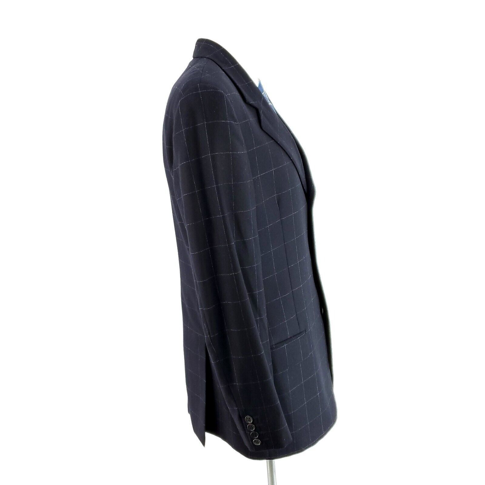 Valentino Valentino Flannel Wool Cashmere 3 Button Sport Coat W/ Vest Size 42L - 6 Thumbnail