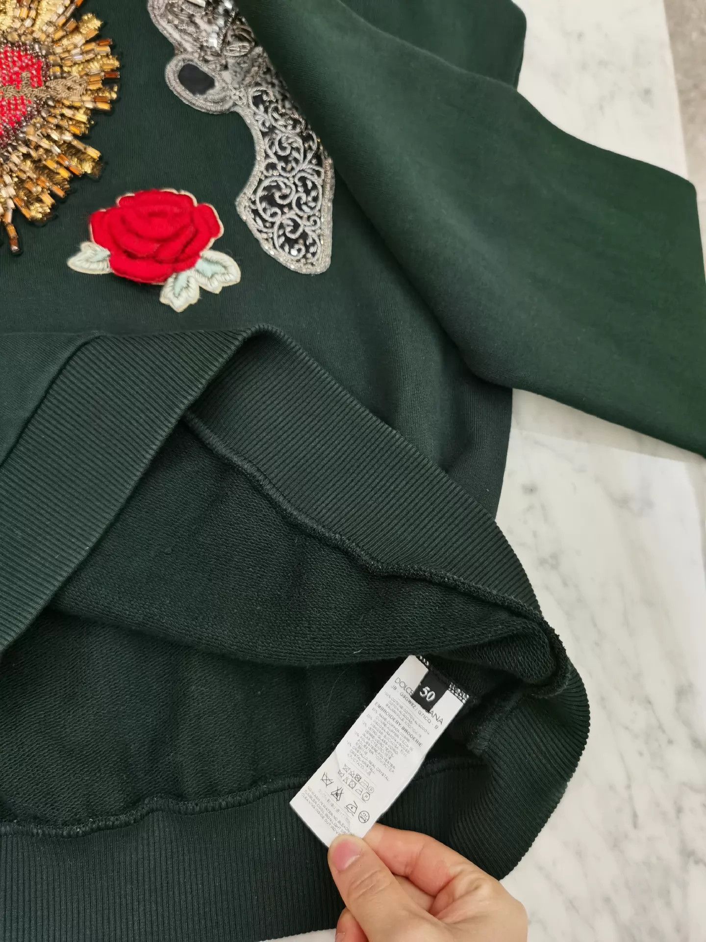 Dolce & Gabbana Dolce&Gabbana Crystal Rose 3D Embroidery Size 50 Worn Once Dry Cleaned Size US M / EU 48-50 / 2 - 7 Thumbnail