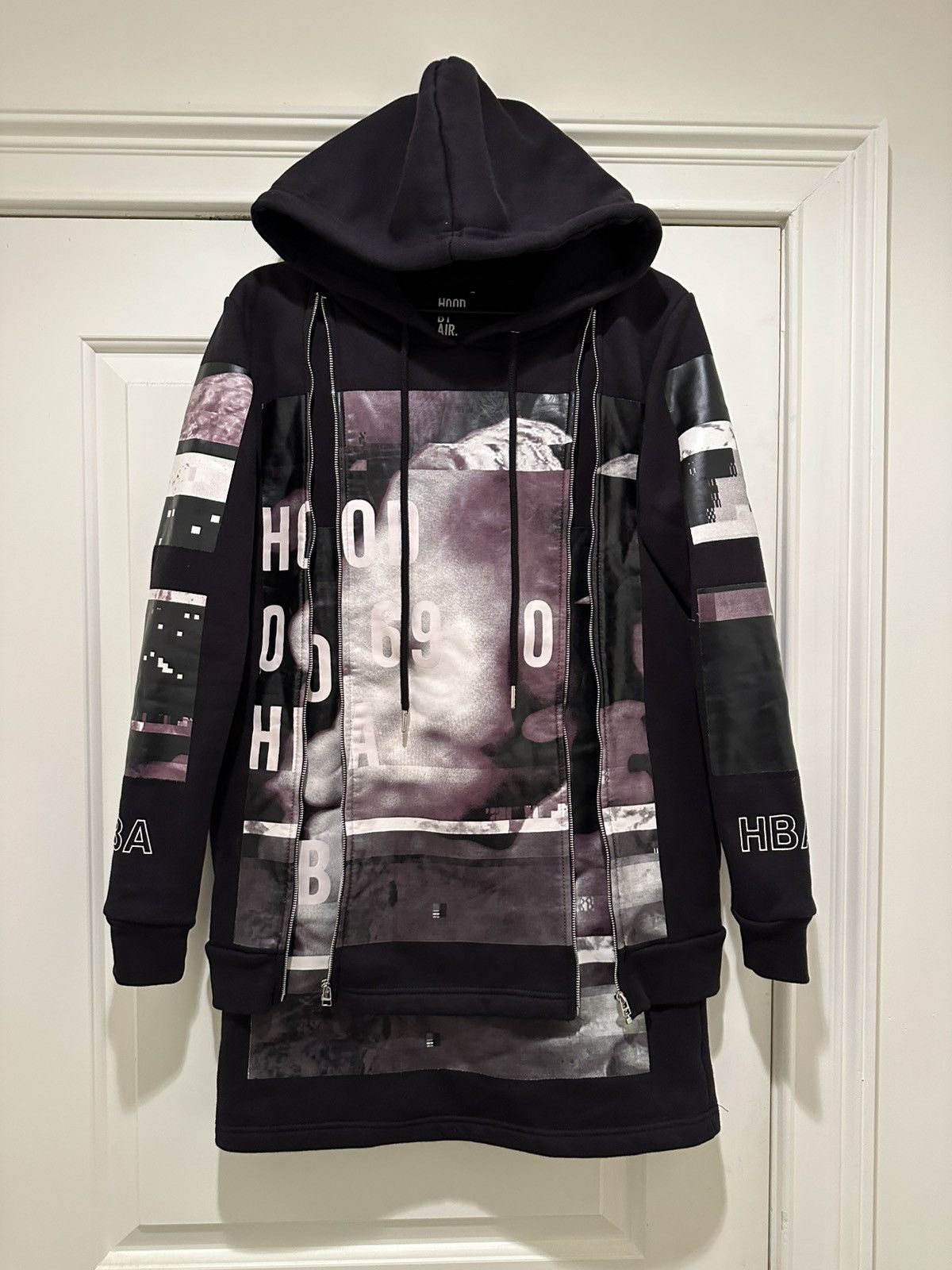 HOOD BY AIR ブラックパーカー 69プリント - メルカリ