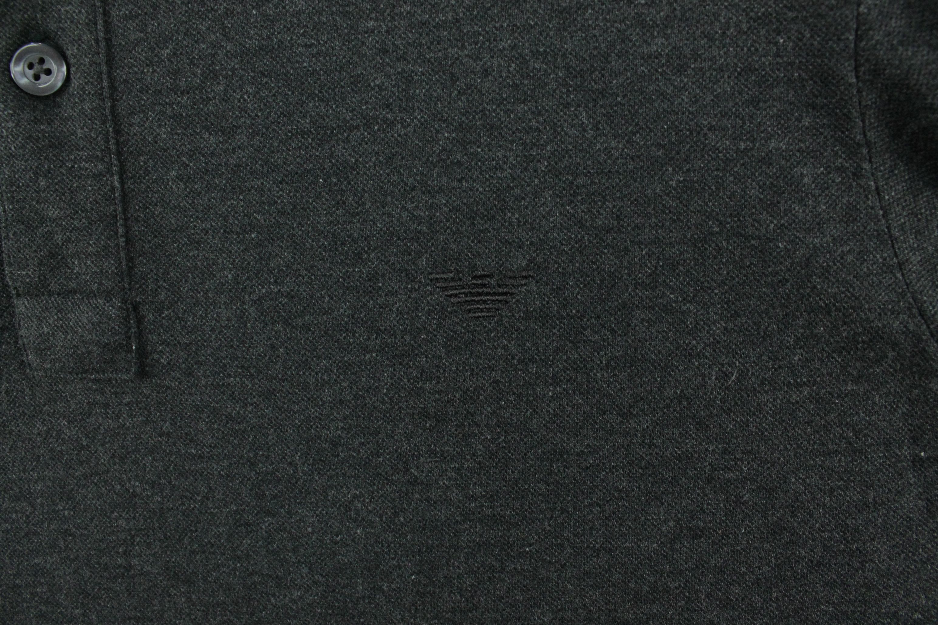 Designer × Emporio Armani Emporio Armani Gray Cotton Slim Fit Polo Shirt Men's Size US S / EU 44-46 / 1 - 4 Thumbnail
