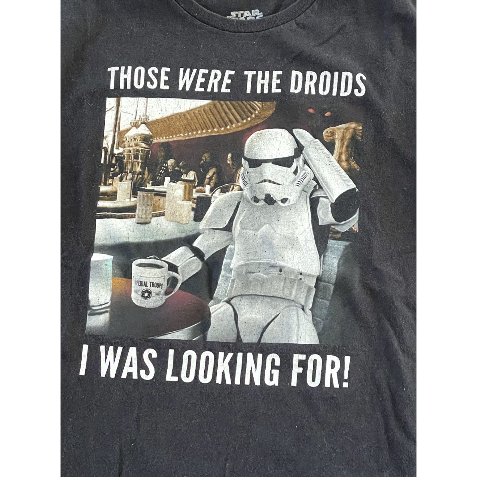 Star Wars Starwars T-Shirt Black XL those where the droids I was looking for Mens Size US XL / EU 56 / 4 - 2 Thumbnail