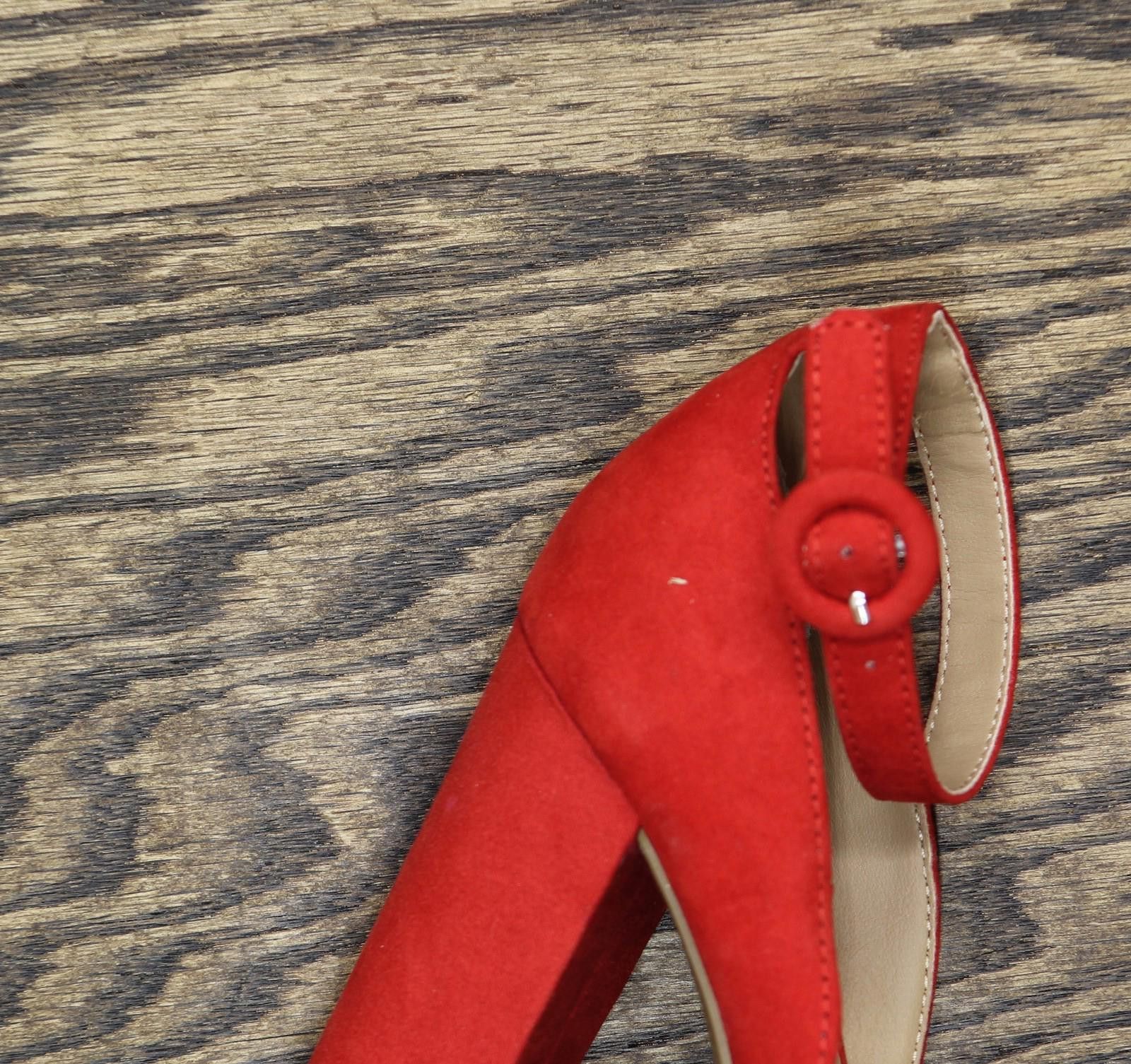Other New Sun + Stone Reeta Block-heel Platform Sandals Red 5m Size US 5 / IT 35 - 6 Thumbnail
