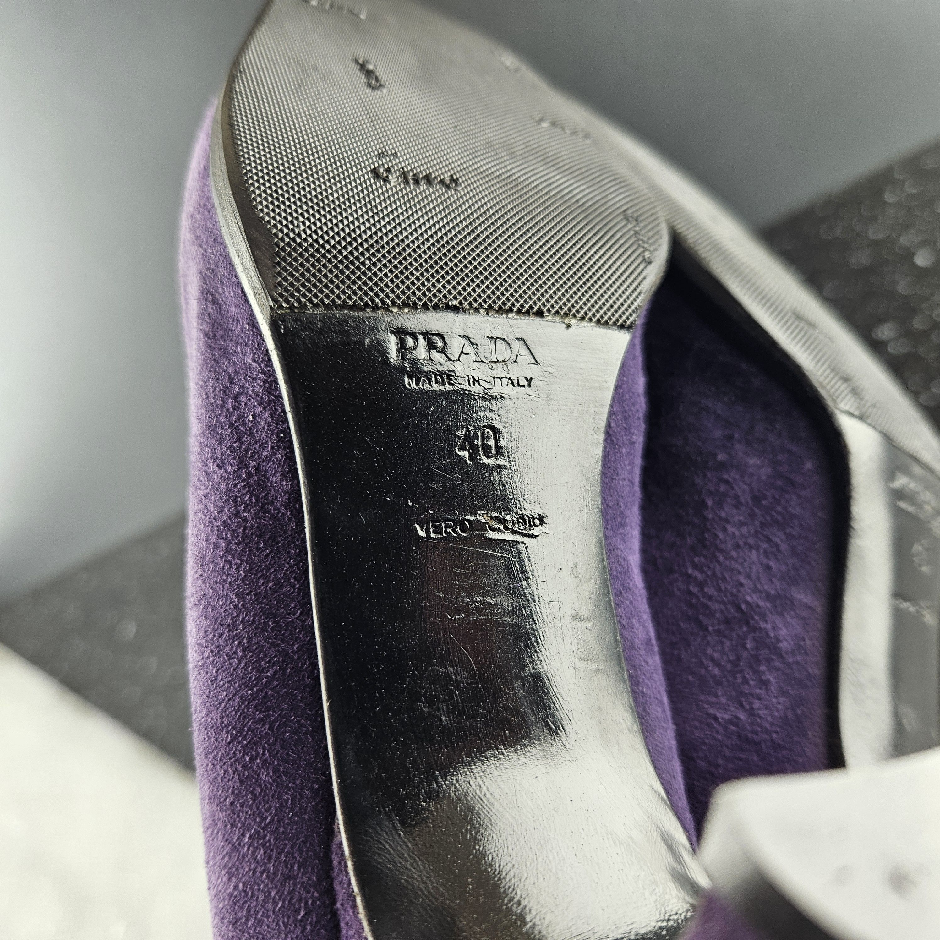 Prada Prada purple suede heel sz 40 Size US 10 / IT 40 - 9 Thumbnail