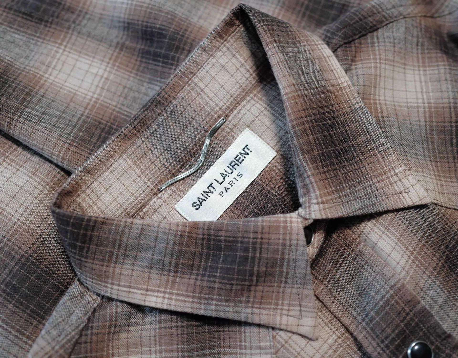 Saint Laurent Paris SLP 15AW Check Western Snap Shirt M Size US M / EU 48-50 / 2 - 3 Thumbnail