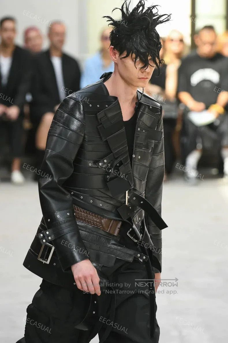 Junya Watanabe Junya Watanabe Black studded leather patchwork vest sleeve Size S / US 4 / IT 40 - 6 Thumbnail