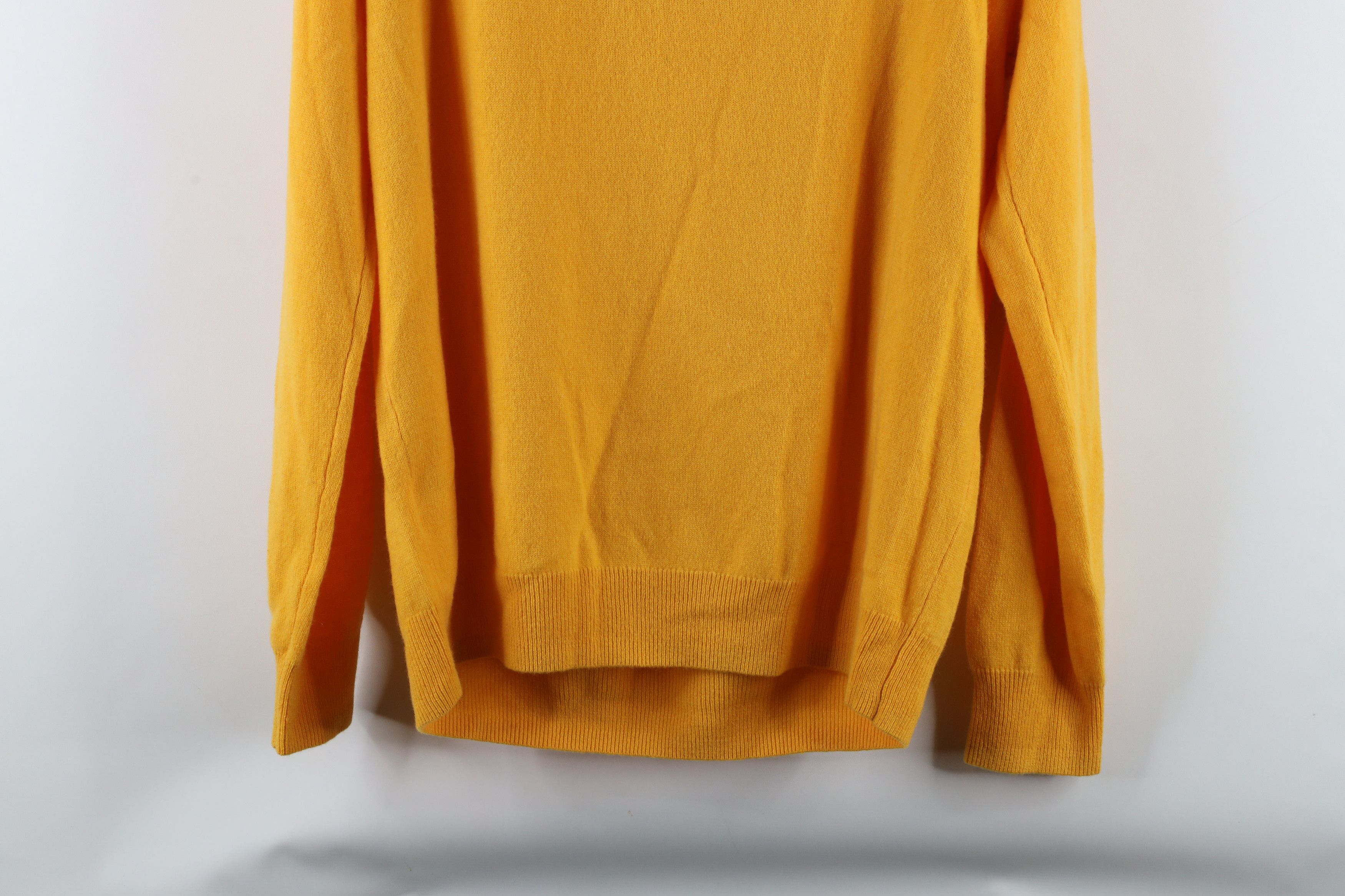 J.Crew × Vintage New J Crew Blank Soft Cashmere Knit Crewneck Sweater Yellow Size US L / EU 52-54 / 3 - 11 Thumbnail