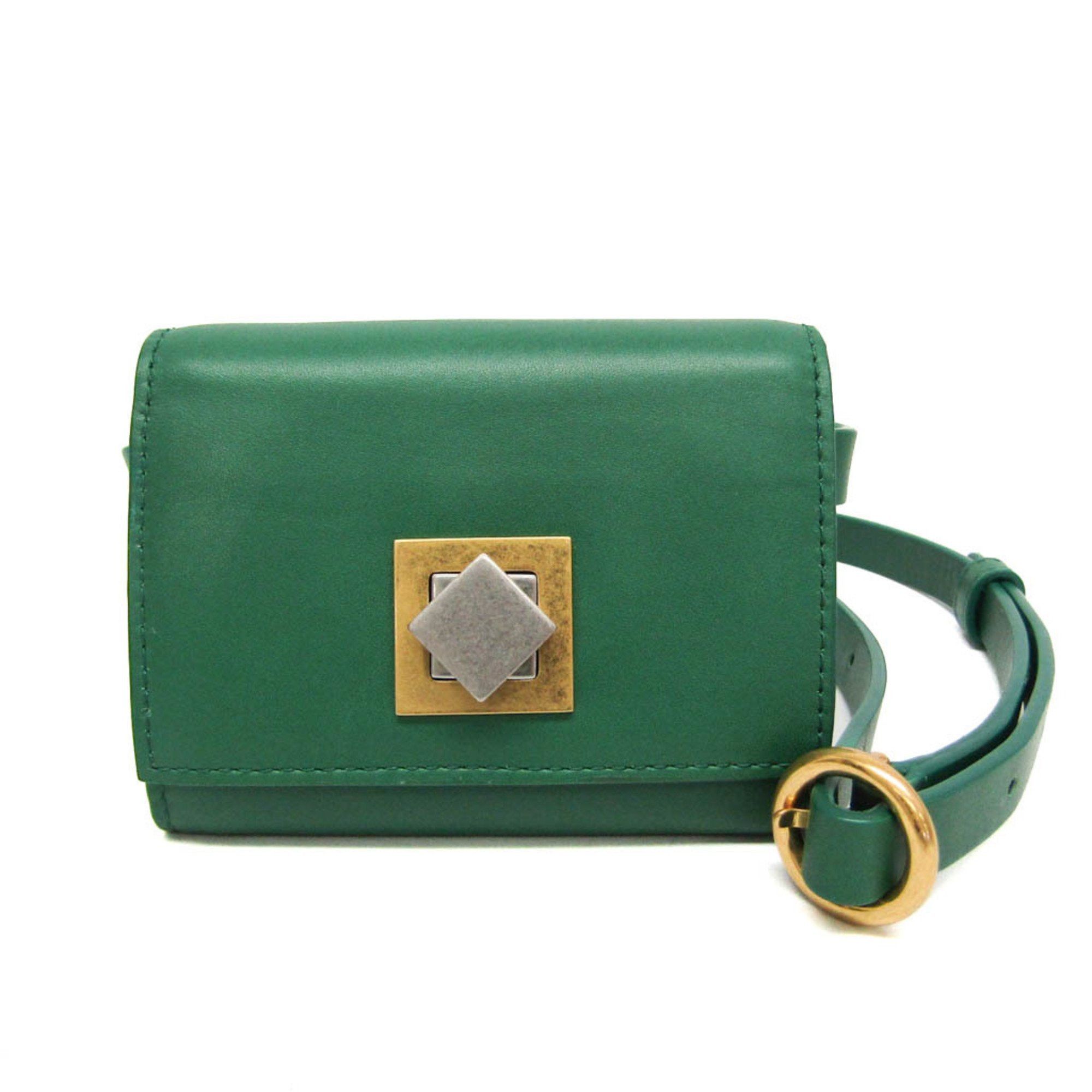 Bottega Veneta Bottega Veneta Mini Belt Bag 619069 VMAU1 3167 Women's Leather Shoulder Bag Green Size ONE SIZE - 1 Thumbnail