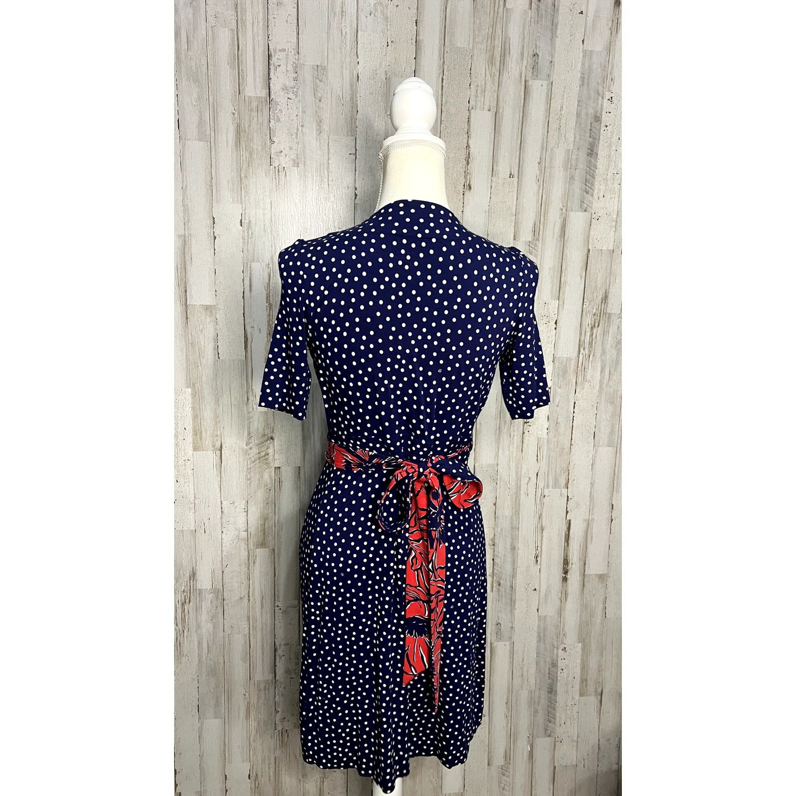 Lilly Pulitzer Lilly Pulitzer Adalie Wrap Dress XS Blue Polka Dot Size XS / US 0-2 / IT 36-38 - 4 Thumbnail