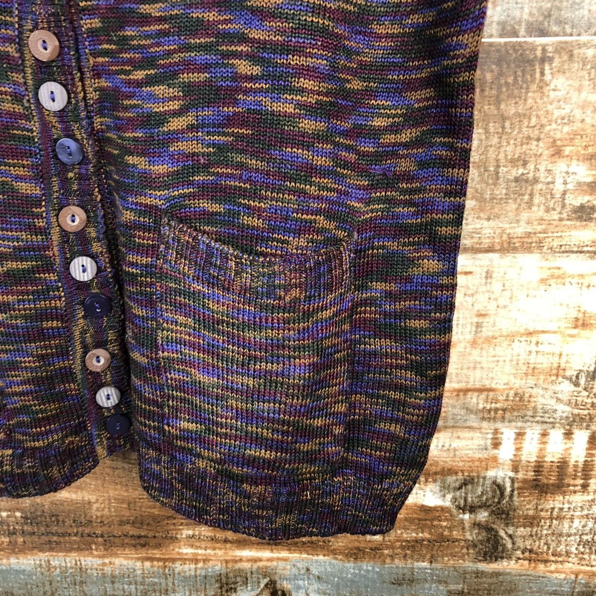 Japanese Brand Pursuft Deideal Purple Cardigan vintage Knitwear #A1679 Size M / US 6-8 / IT 42-44 - 8 Thumbnail