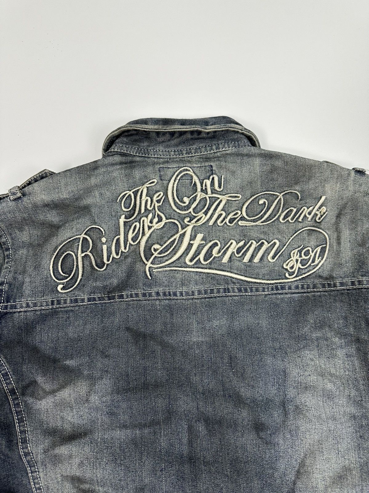 In The Attic In The Attic Punk Style Rider 3Q Denim Shirt A651 Size M / US 6-8 / IT 42-44 - 7 Thumbnail