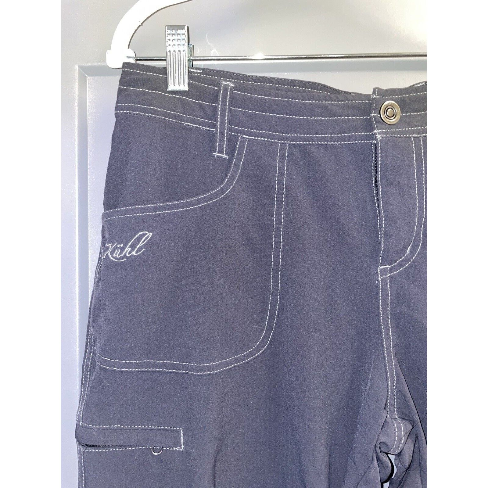 Kuhl KUHL Cargo Pants Women 10 Gray Nylon Blend Roll Tab Size 32" / US 10 / IT 46 - 2 Thumbnail