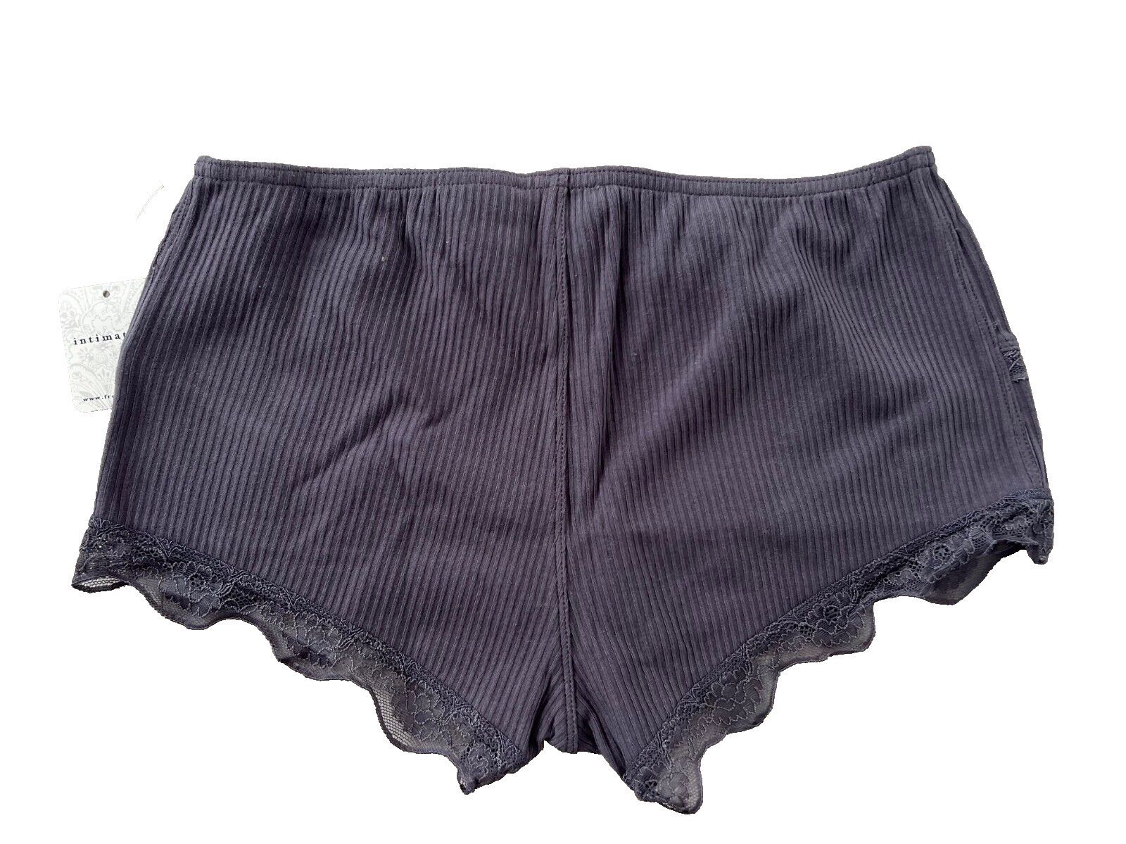 Free People Intimately Free People Lace Rib Bootie Shorts Grey ( XS ) Size ONE SIZE - 2 Thumbnail