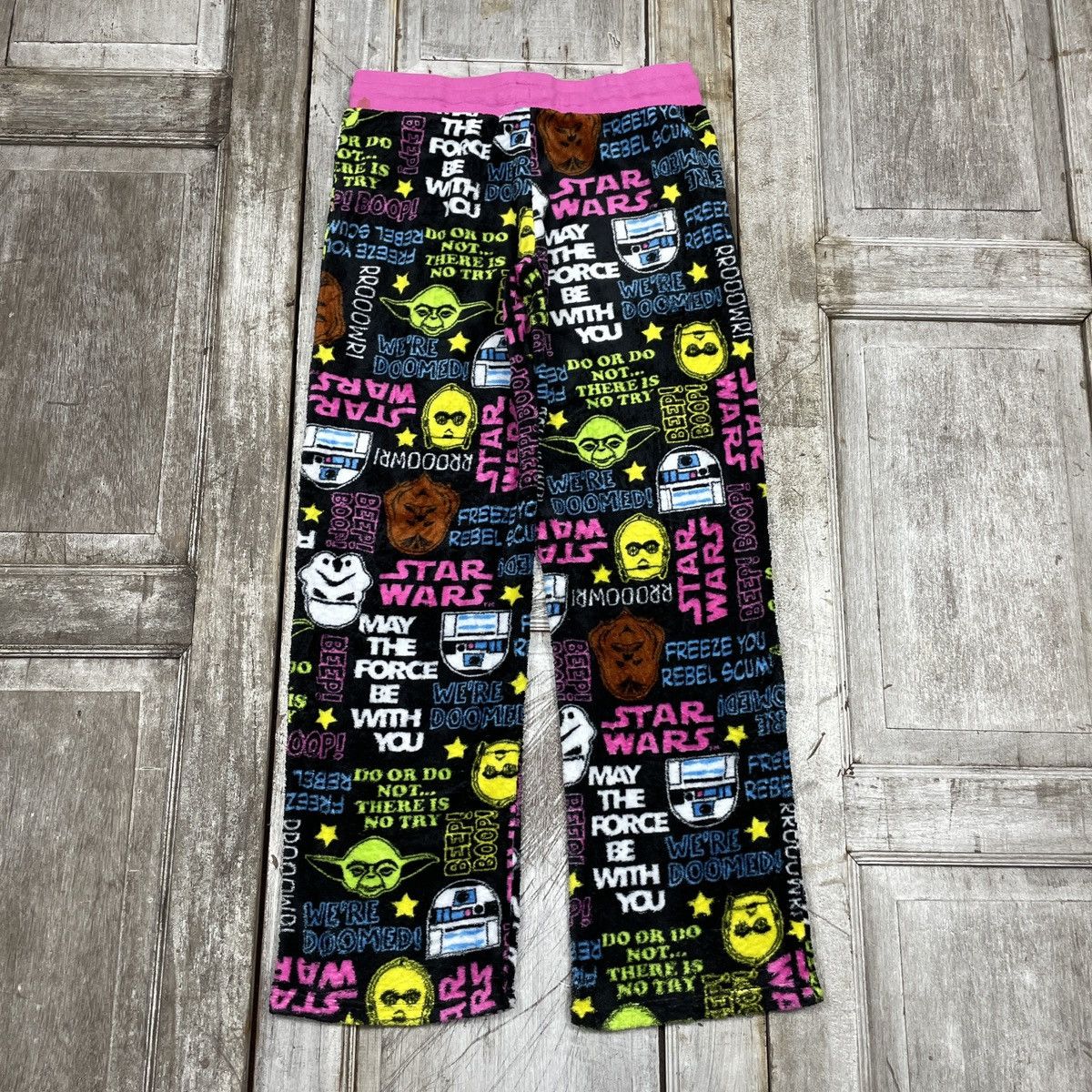 Star Wars × Vintage Vintage Fleece Star Wars Overprint Sweatpants Size 31" - 2 Thumbnail