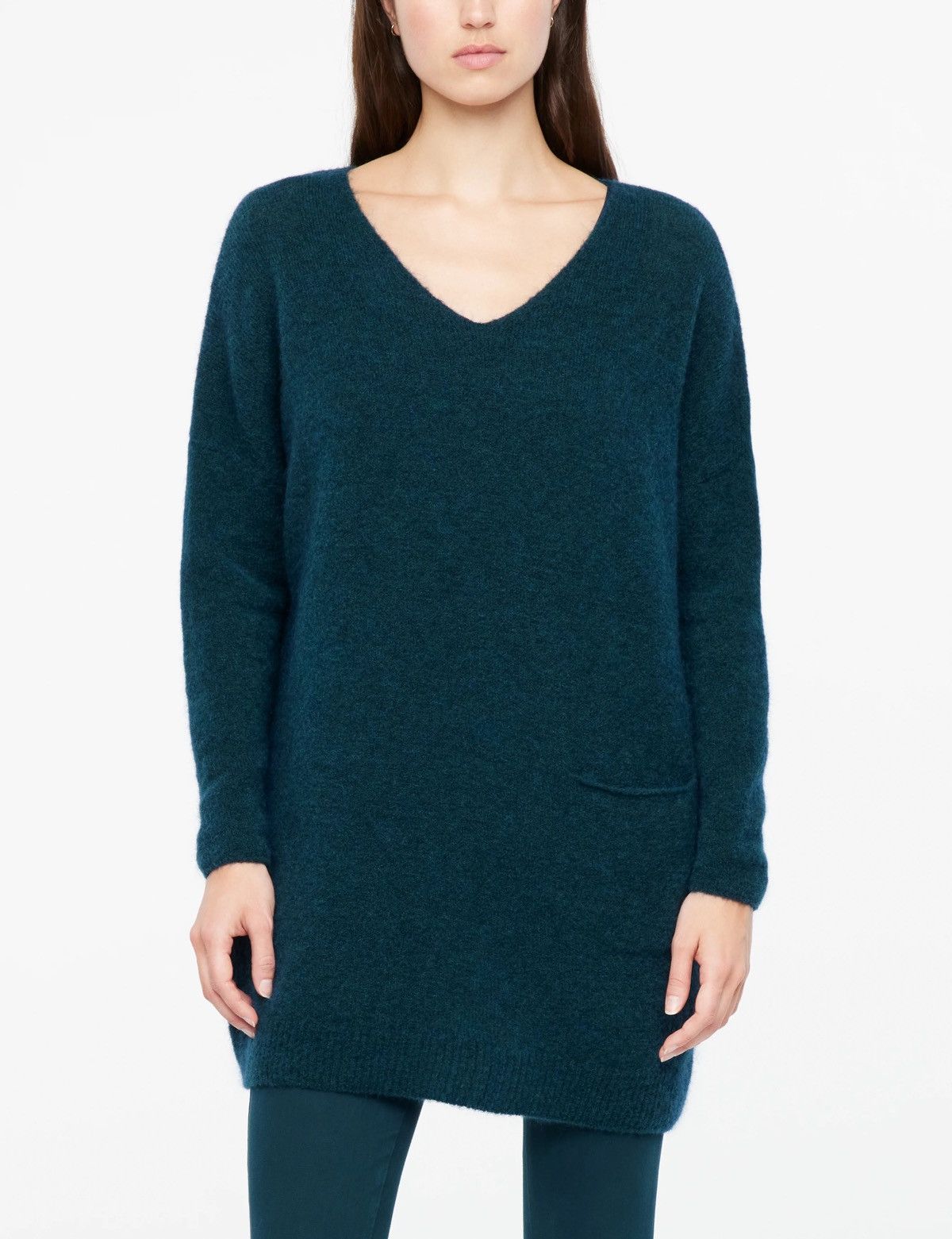 Sarah Pacini Sarah Pacini V-Neck Mohair-Merino Wool Long Sweater Size OS Size ONE SIZE - 2 Thumbnail