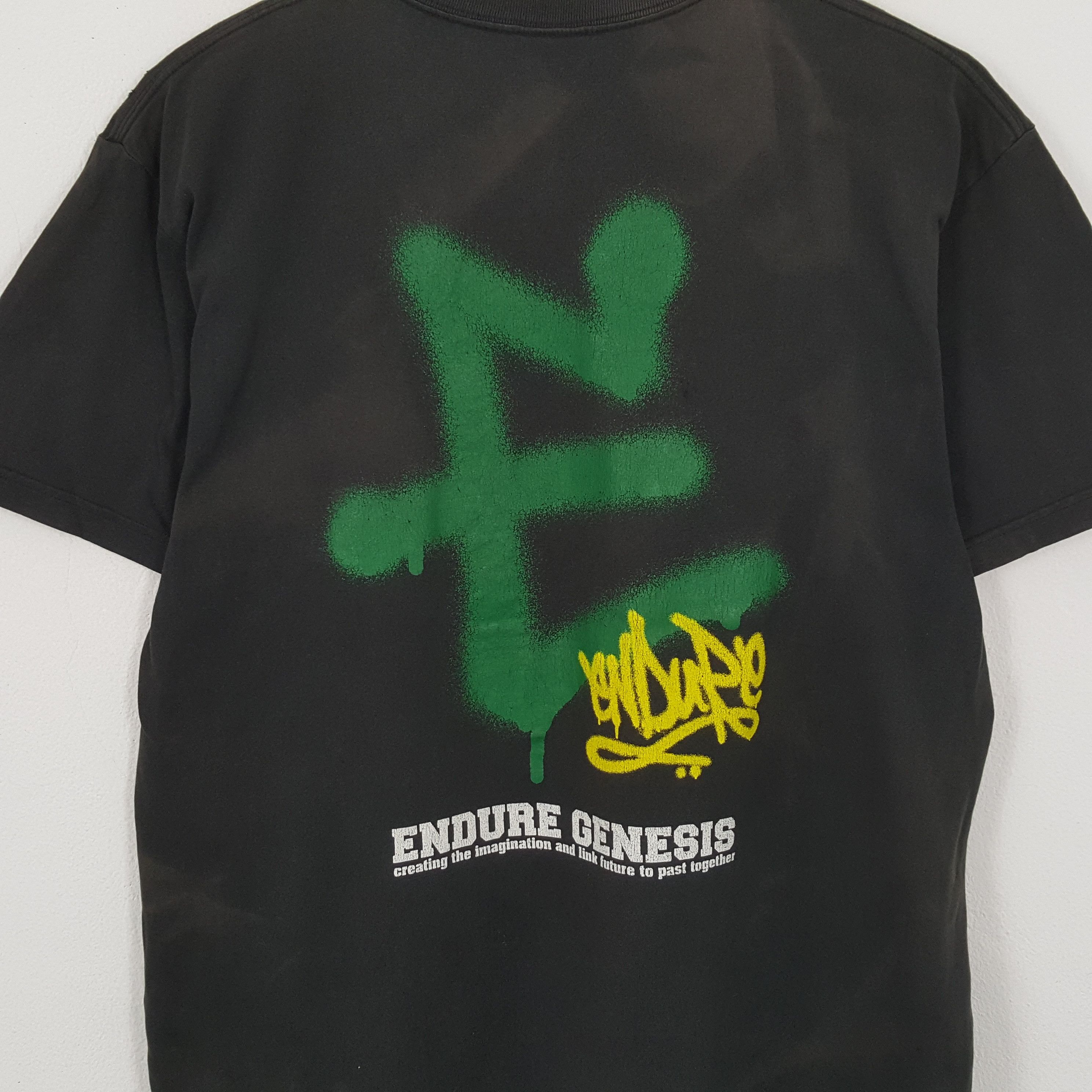 Vintage ENDURE GENESIS Streetwear Art Style Tshirt Size US XL / EU 56 / 4 - 4 Thumbnail