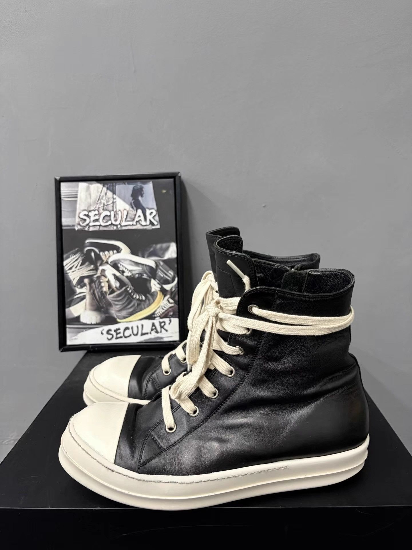 Rick Owens Rick Owens Mainline Black White Ramones Sneakers K34 Size US 8.5 / EU 41-42 - 2 Thumbnail