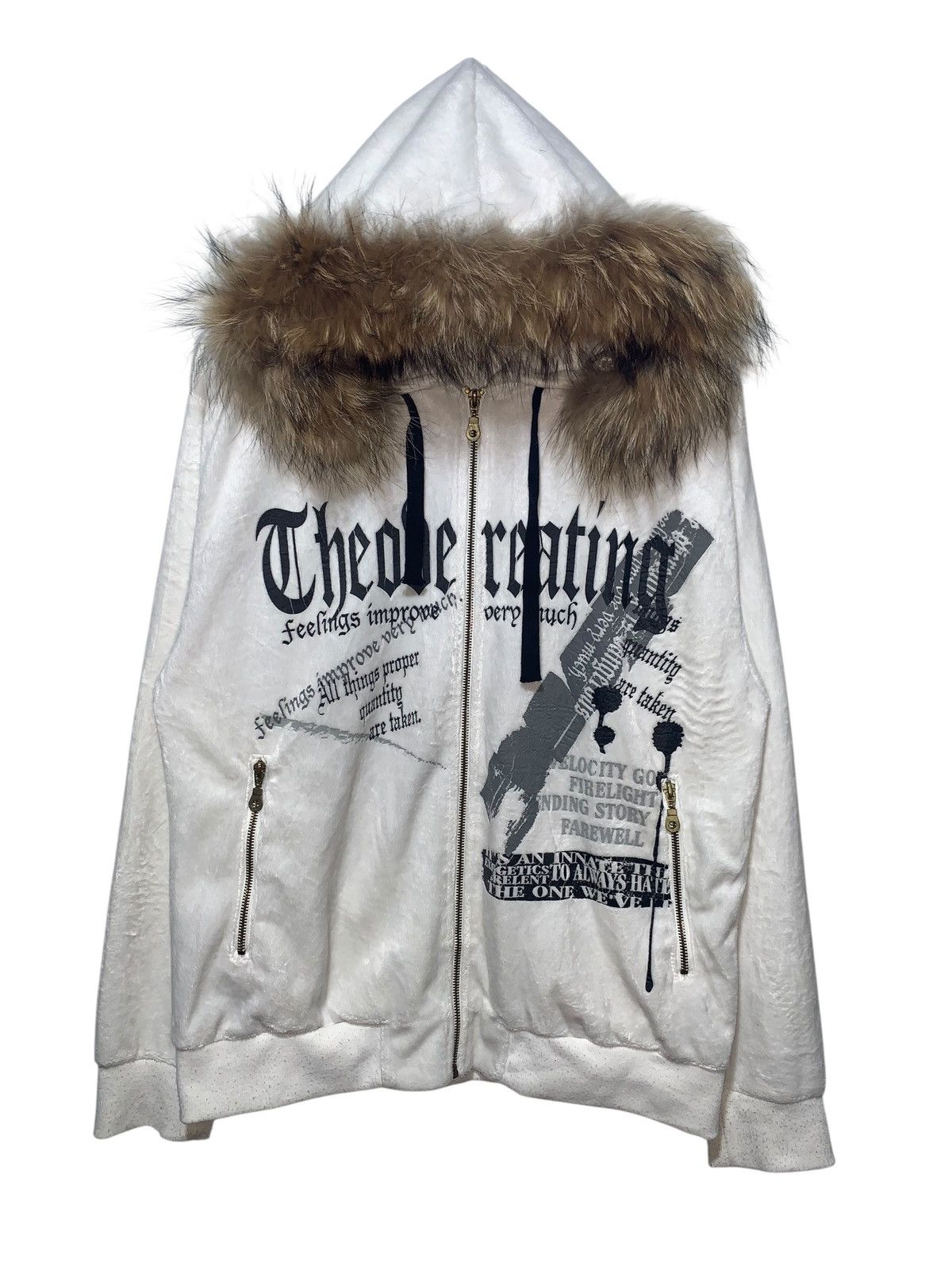 Beauty Beast Y2k Beaumere velvet gothic poem white fur hoodie LGB style Size US M / EU 48-50 / 2 - 1 Thumbnail