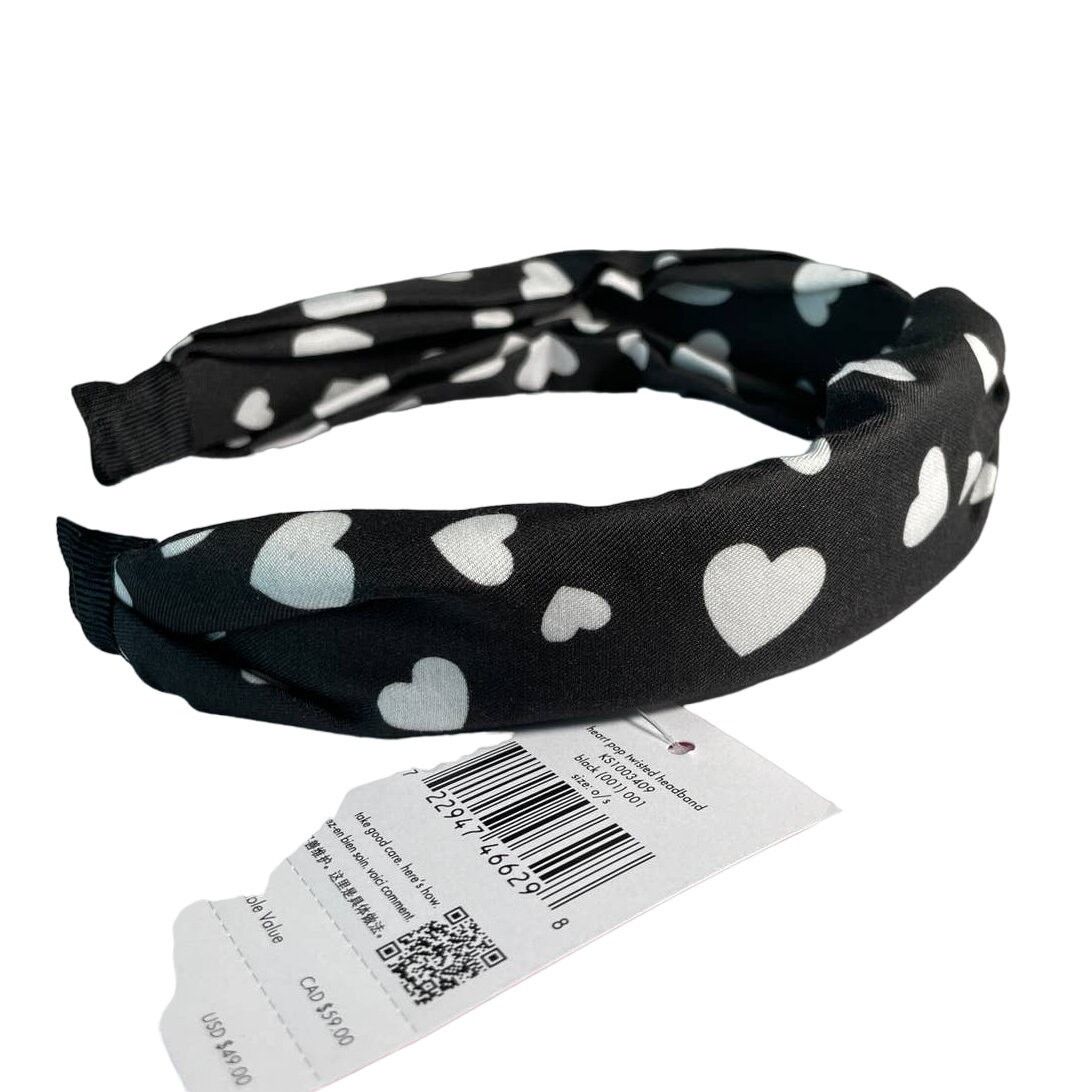 Kate Spade Kate Spade Love Hearts Twisted Headband Black Multi Size ONE SIZE - 4 Thumbnail