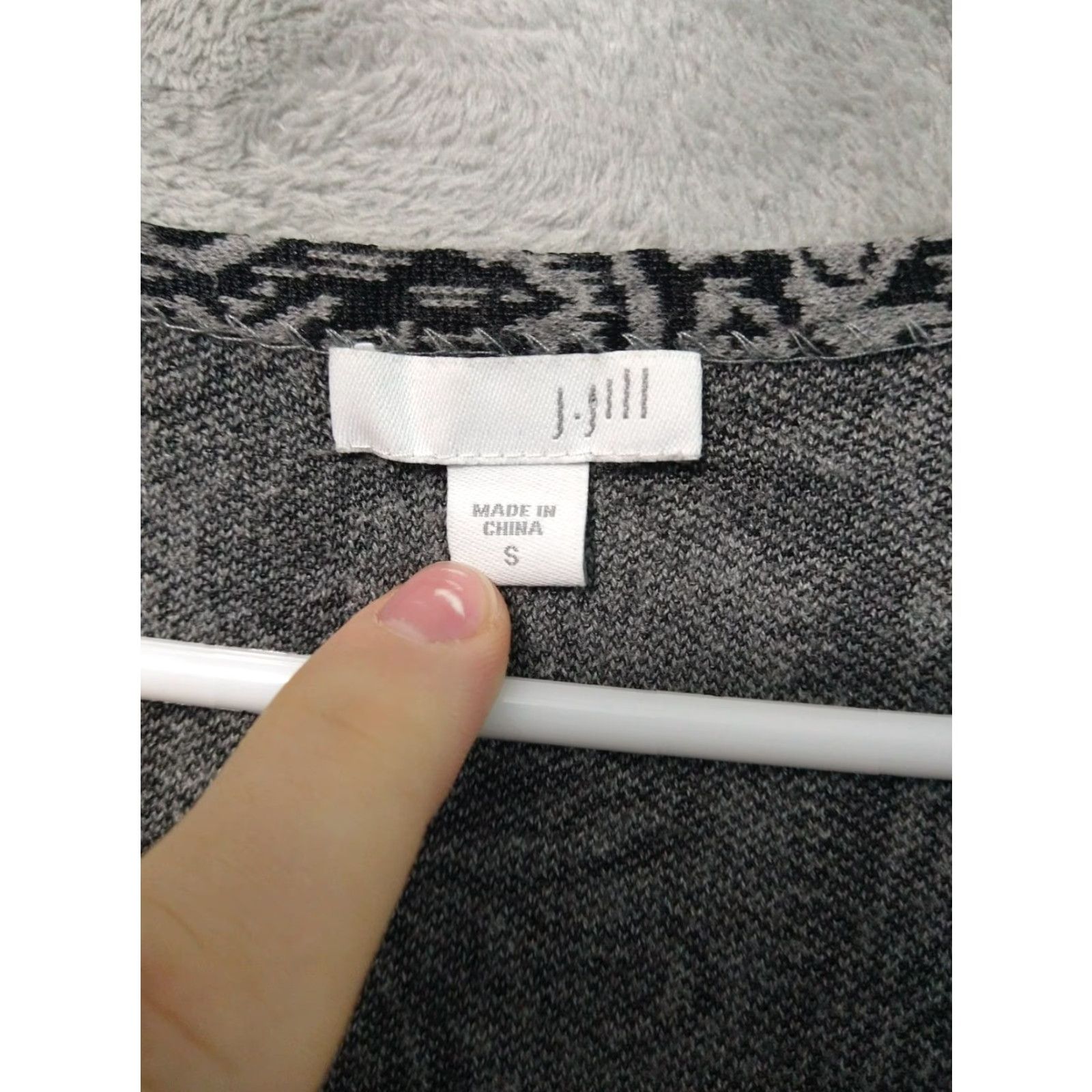 J. Jill J.Jill Sweater Cardigan Womens Small Gray Paisley Open Front Boho Lagenlook Knit Lightweight Casual Vintage No Size S / US 4 / IT 40 - 5 Thumbnail