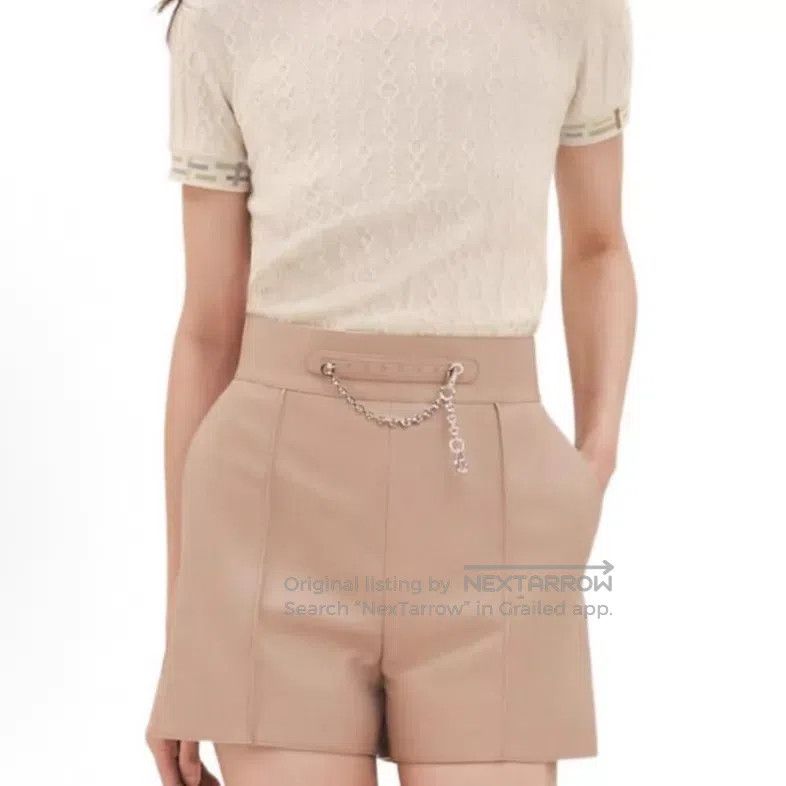 Hermes Hermes Mauve Sheepskin Waist Chain Short Pants Size 24" / US 00 / IT 34 - 8 Thumbnail