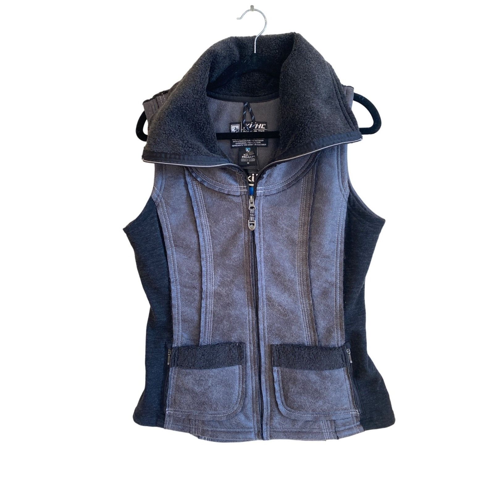 Kuhl NWT KUHL Women's S Raven Gray Black Dani Sherpa Vest Italian Size S / US 4 / IT 40 - 2 Thumbnail