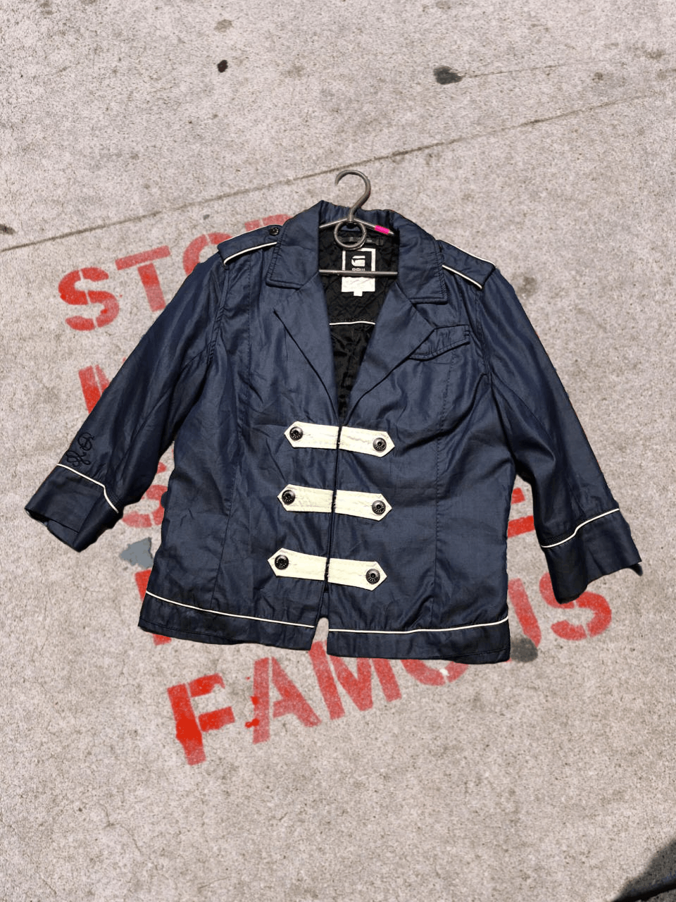 G-Star G-Star RAW Jacket Majorette Blue Cotton Short Lined Size L / US 10 / IT 46 - 1 Thumbnail