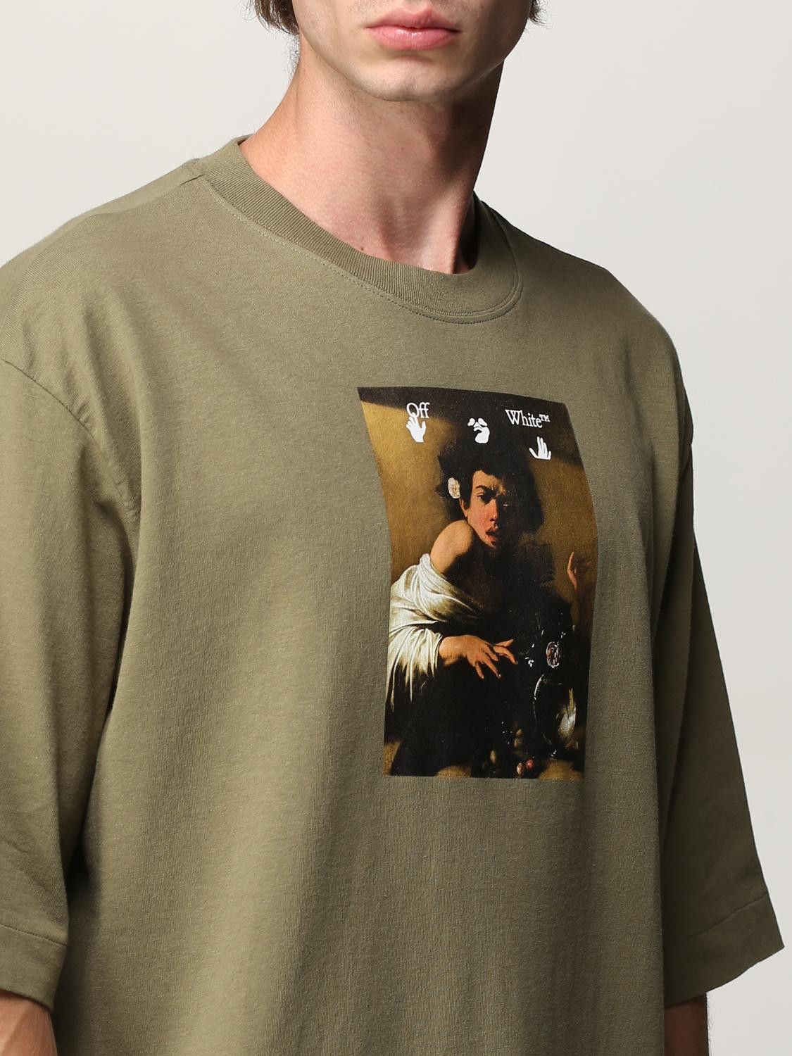 Off-White Green Caravaggio Boy Skate Oversized T-Shirt Size US M / EU 48-50 / 2 - 3 Thumbnail