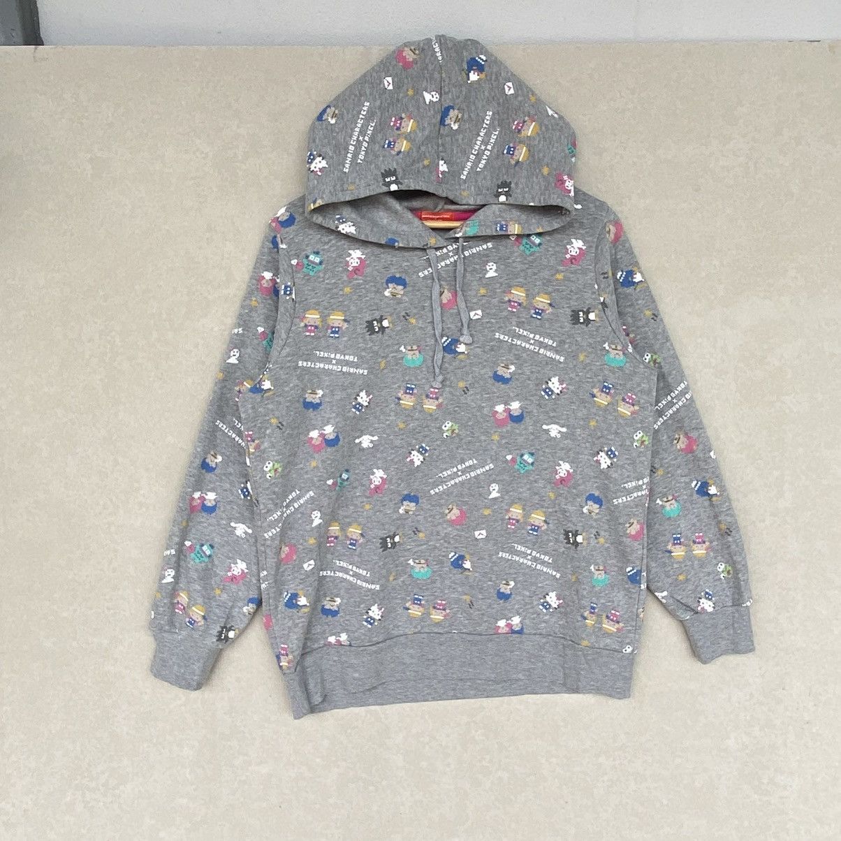 Vintage Sanrio Characters X Tokyo Pixel Hoodie Sweater Gray