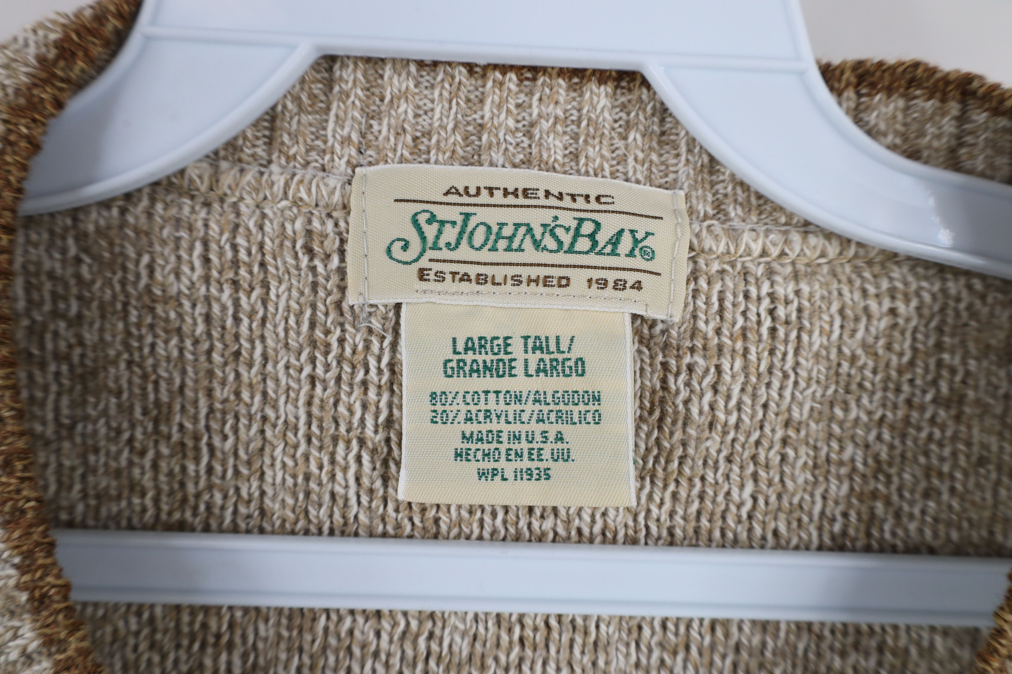 Vintage Vintage 90s Streetwear Fair Isle Knit V-Neck Sweater USA Size US L / EU 52-54 / 3 - 4 Thumbnail